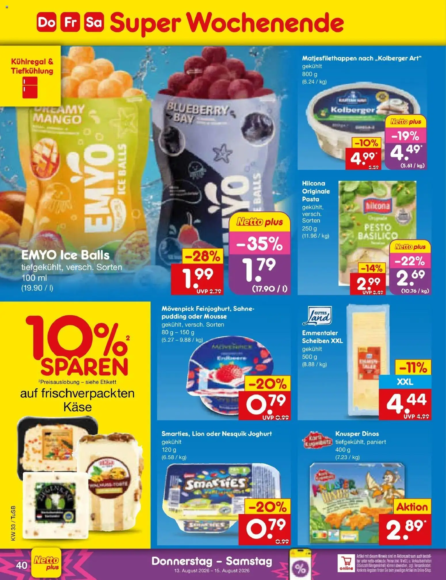 Netto Marken-Discount Prospekt Lahr-Langenwinkel – gültig ab 10.08.2026 | Seite: 56 | Produkte: Nesquik, Käse, Pudding, Pasta