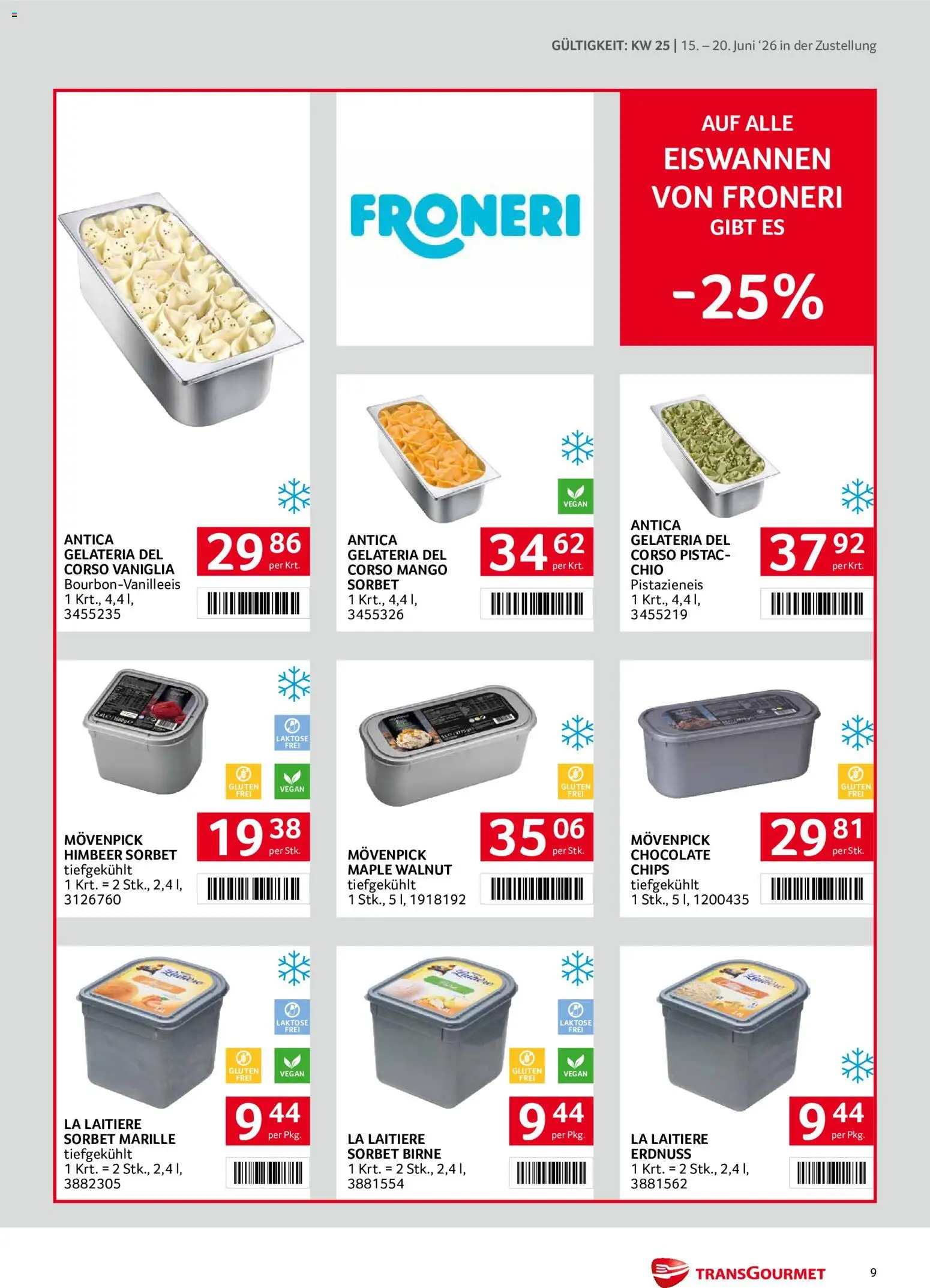 Transgourmet Zustellaktion gültig ab 15.06.2026 | Seite: 9 | Produkte: Chips, Mango, Birne