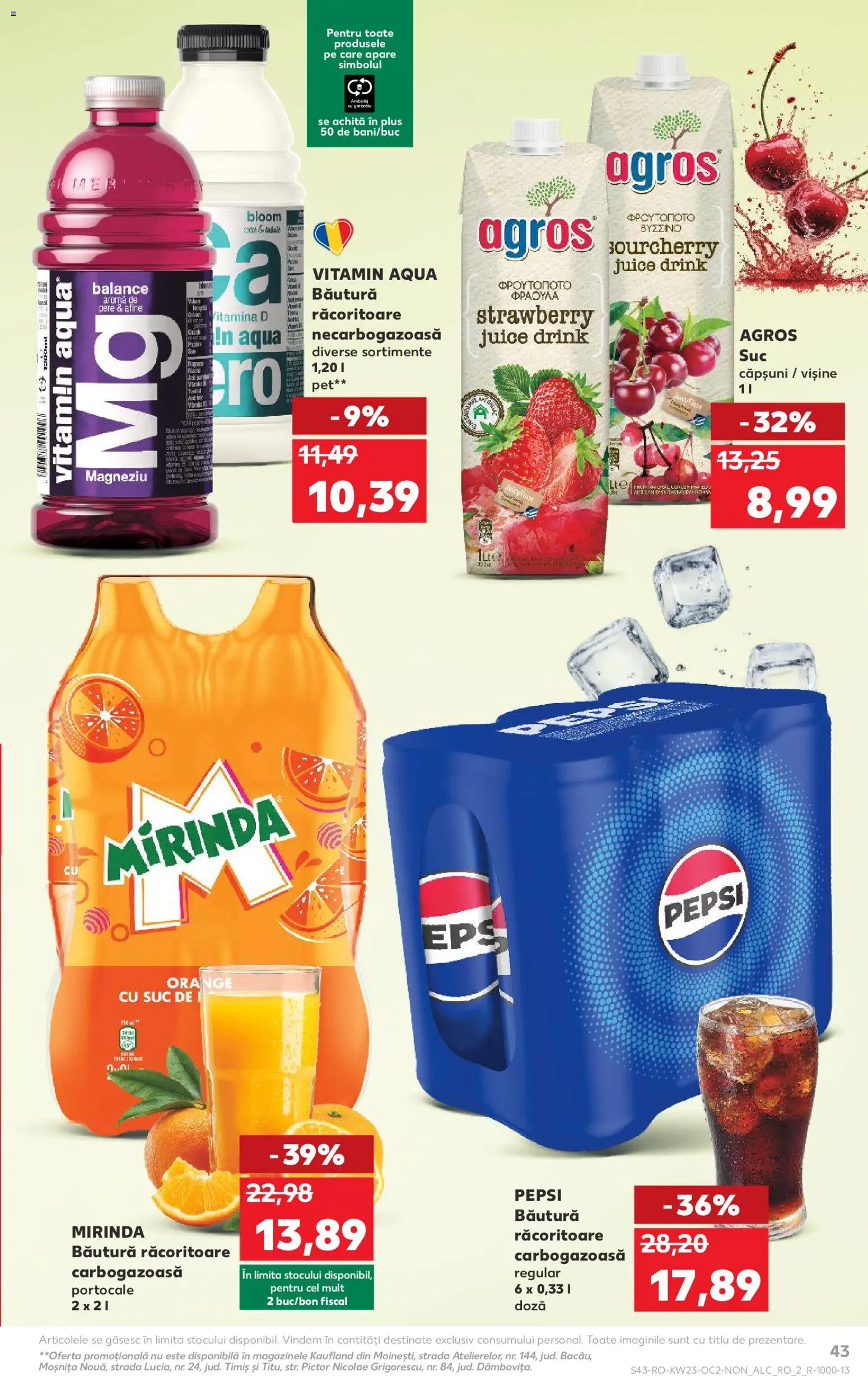 Kaufland RO akciós ujság - amely érvényes a következő dátumtól: 03.06.2026 | Oldal: 43 | Termékek: Pepsi