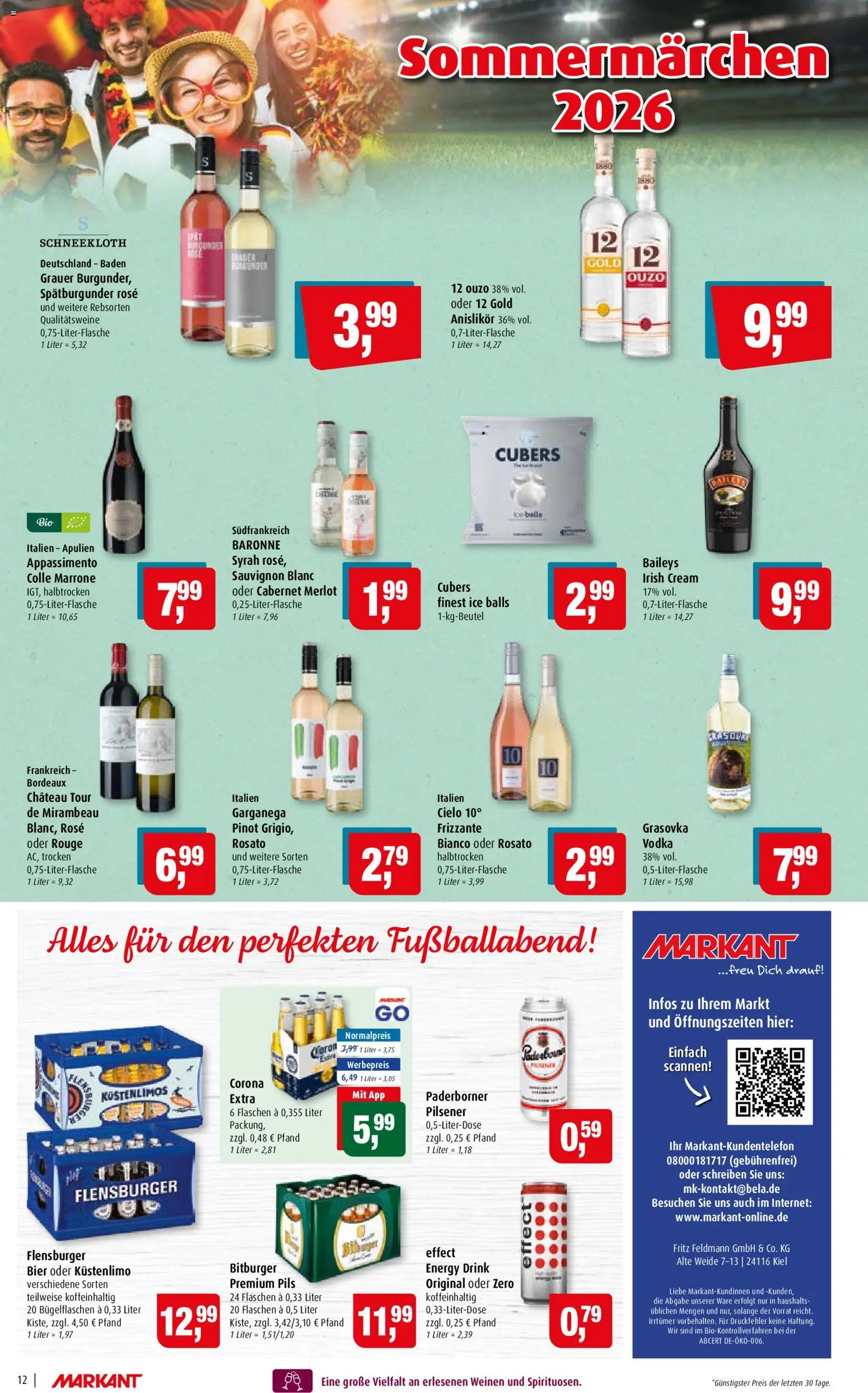 Markant Prospekt – gültig ab 22.06.2026 | Seite: 12 | Produkte: Energy, Bier, Rouge, Vodka