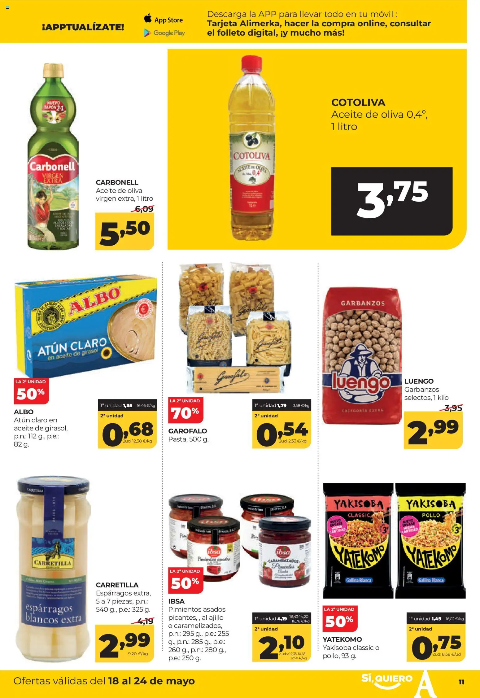 Alimerka folleto Castilla y León │ válido desde el 18.05.2026 | Página: 11 | Productos: Aceite, Νερό καρύδας, Aceite de girasol, Atún claro