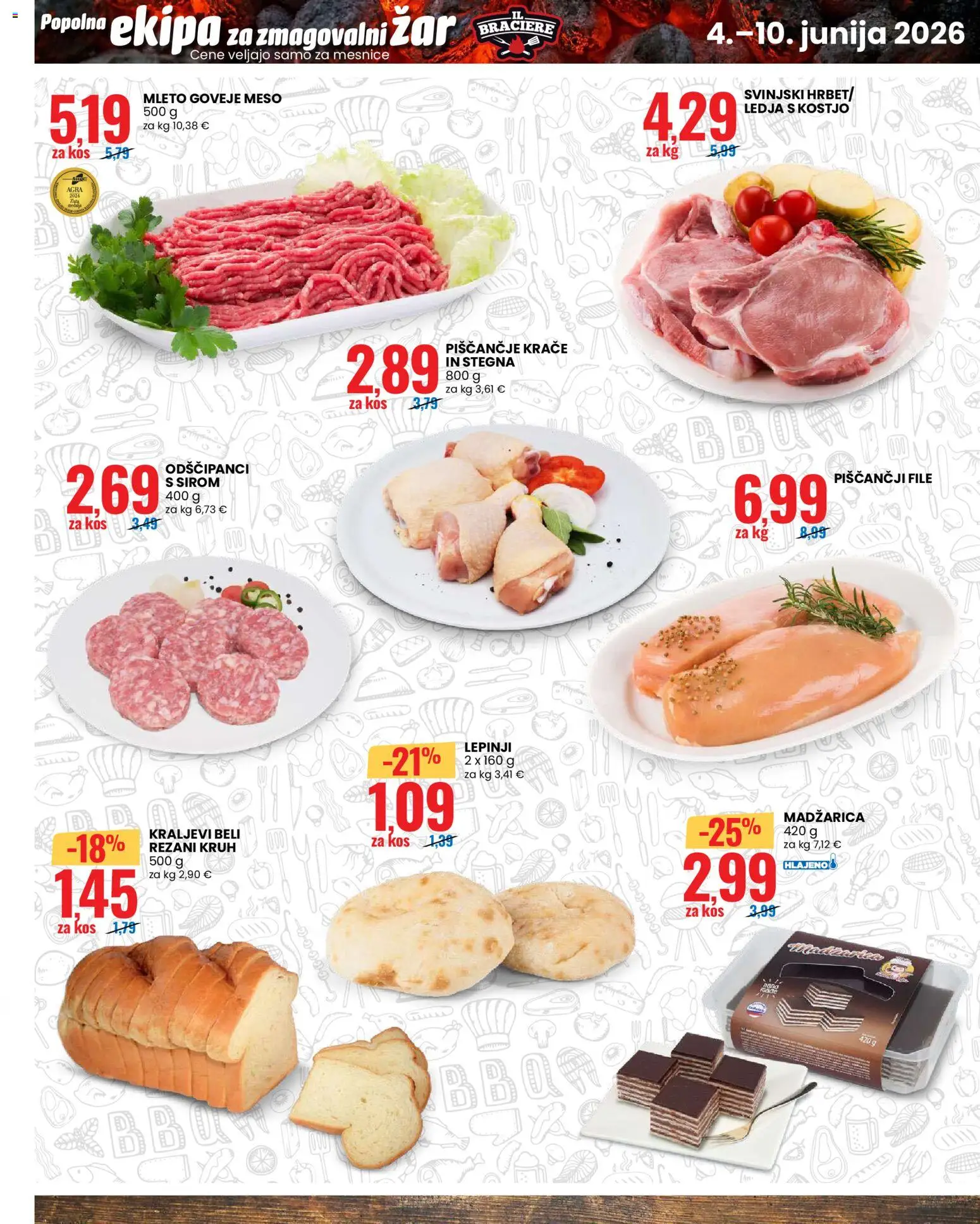 Novi Eurospin katalog ponudbe – veljaven od 04.06.2026 | Stran: 3 | Izdelki: Zar, Kos, Kruh, Goveje meso