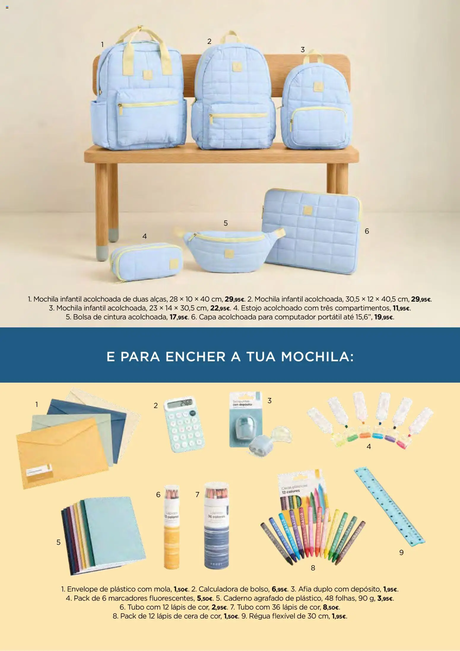 El Corte Ingles Regresso as Aulas │ válido de 28/08/2026 | Página: 34 | Produtos: Caderno, Bolsa, Calculadora, Cera