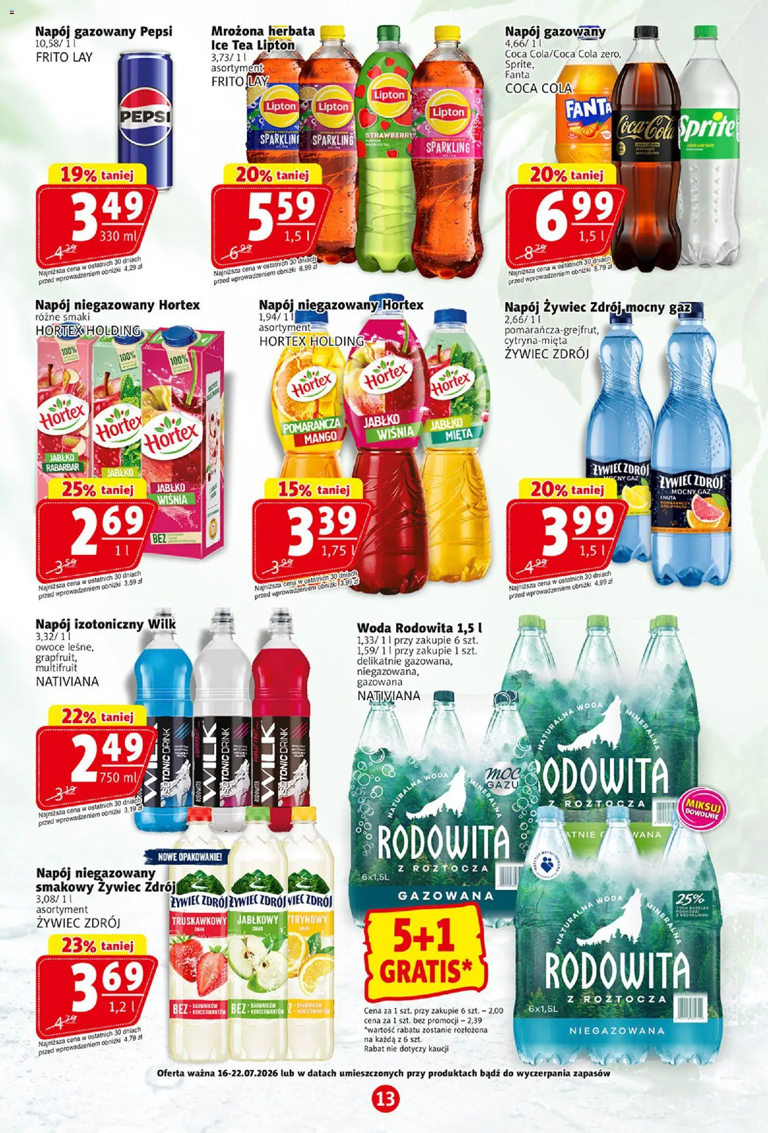 Prim Market gazetka od 16.07.2026 | Strona: 13 | Produkty: Mięta, Herbata, Woda, Owoce