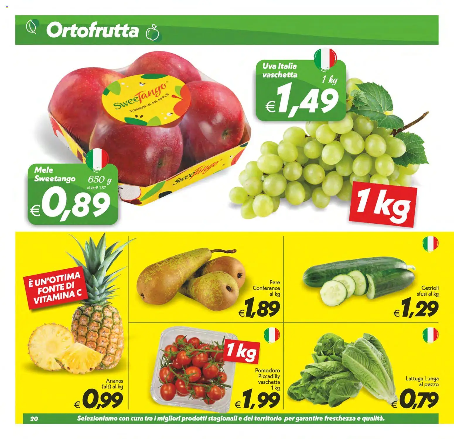 Volantino SuperConveniente del 02/10/2026 | Pagina: 20 | Prodotti: Mele, Pere, Cetrioli, Pomodoro