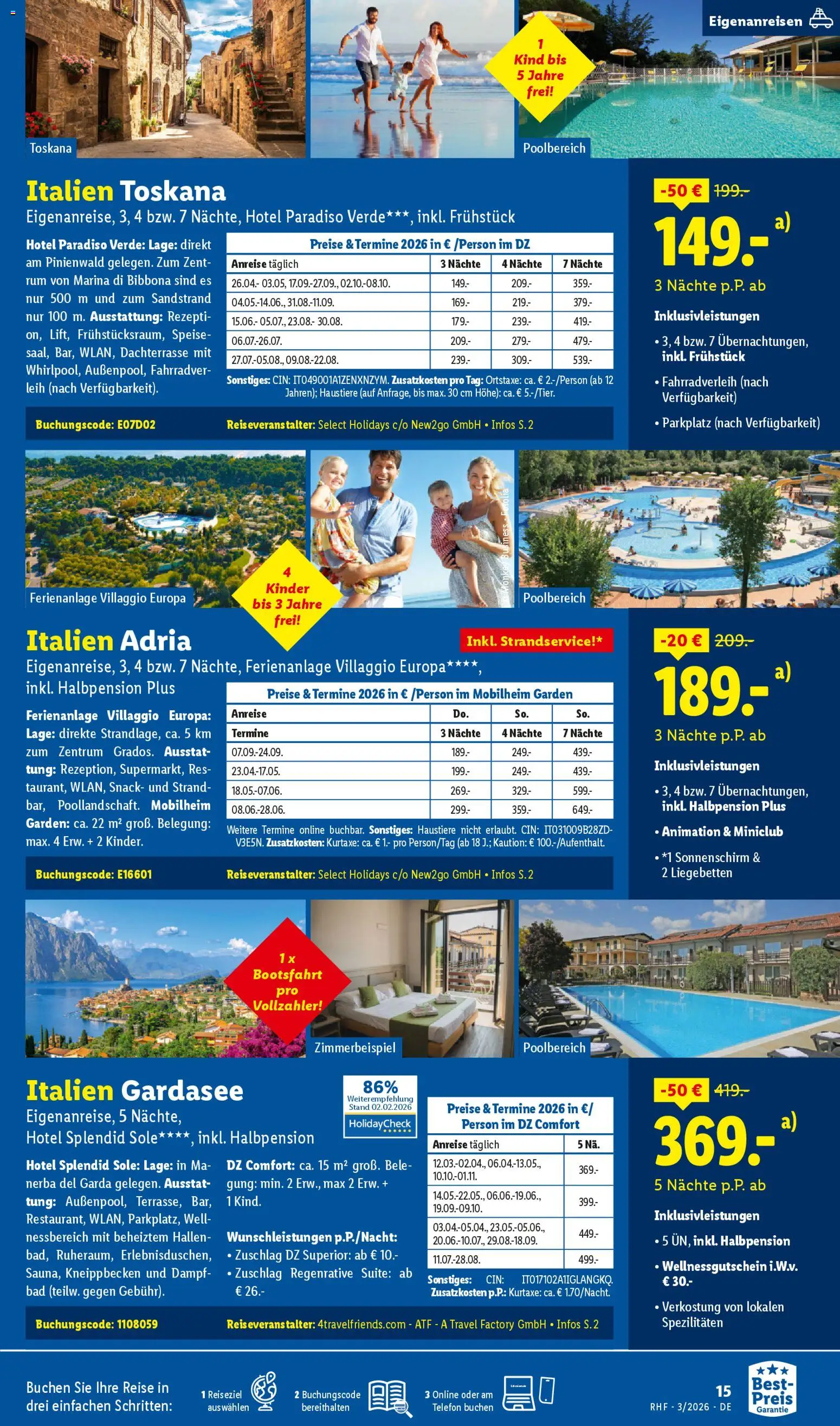 Lidl Reisen Prospekt 	 – gültig ab 28.02.2026 | Seite: 15 | Produkte: Rum, Bad, Sonnenschirm, Telefon