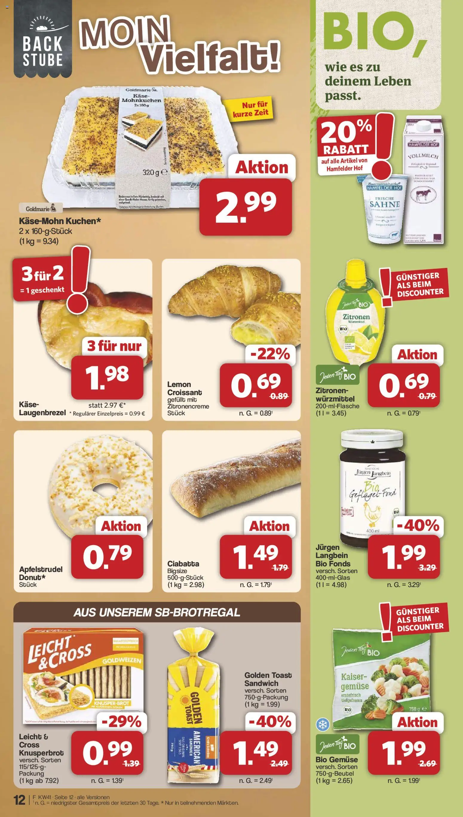 Famila Nordwest Prospekt – gültig ab 05.10.2026 | Seite: 12 | Produkte: Toast, Gemüse, Brot, Zitronen