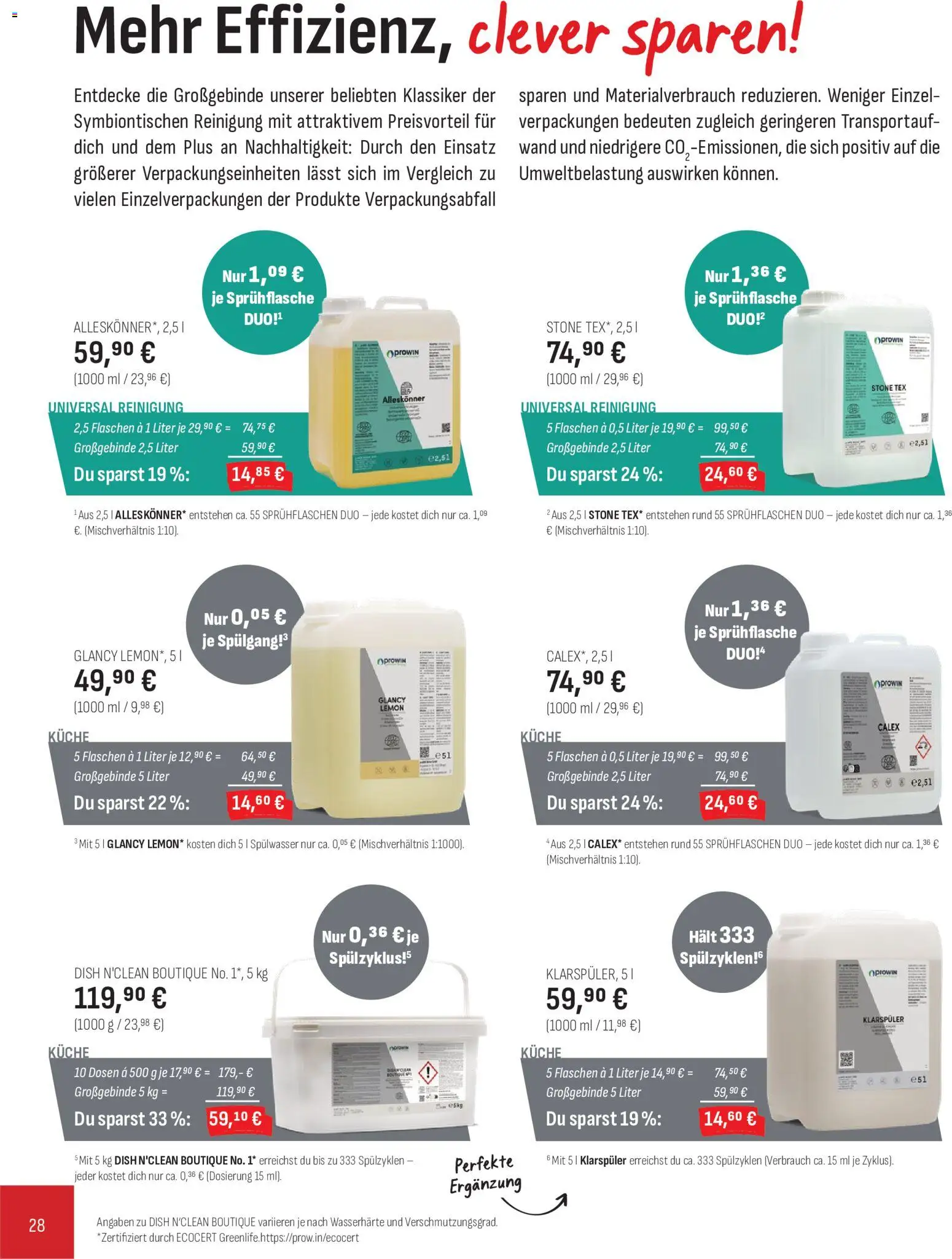 Katalog ProWin Juli / Dezember 2026 – gültig ab 01.07.2026 | Seite: 28 | Produkte: Küche, Klarspüler