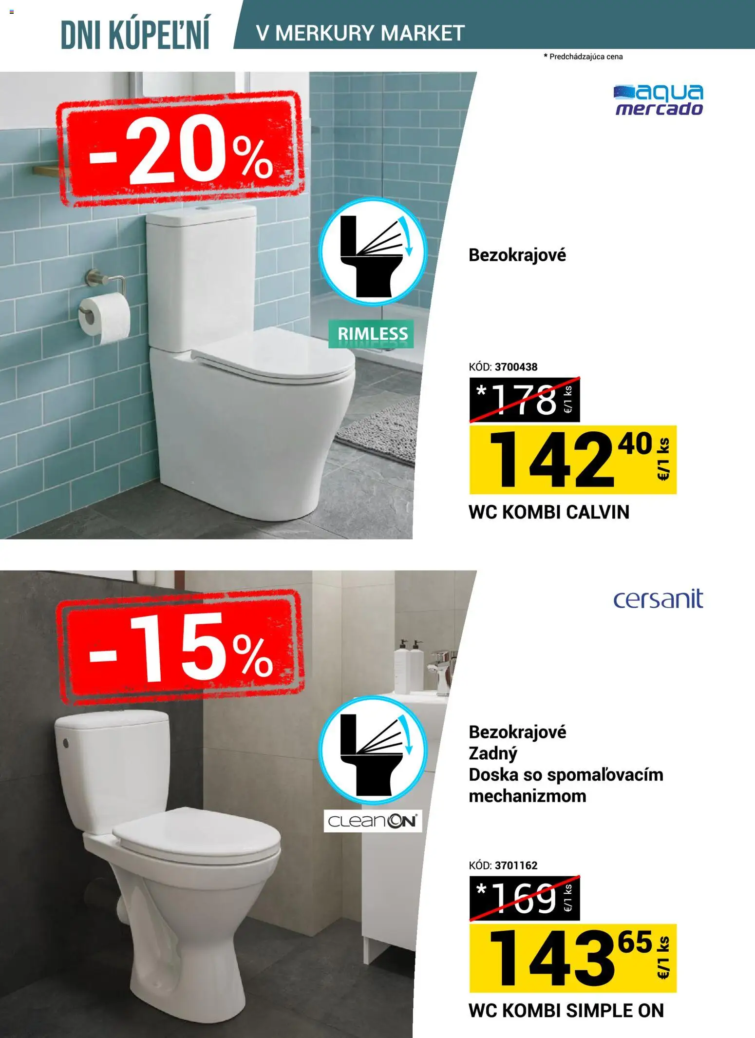 Nové Merkury Market akcie – leták je platný od 18.07.2026 | Strana: 14 | Produkty: Wc