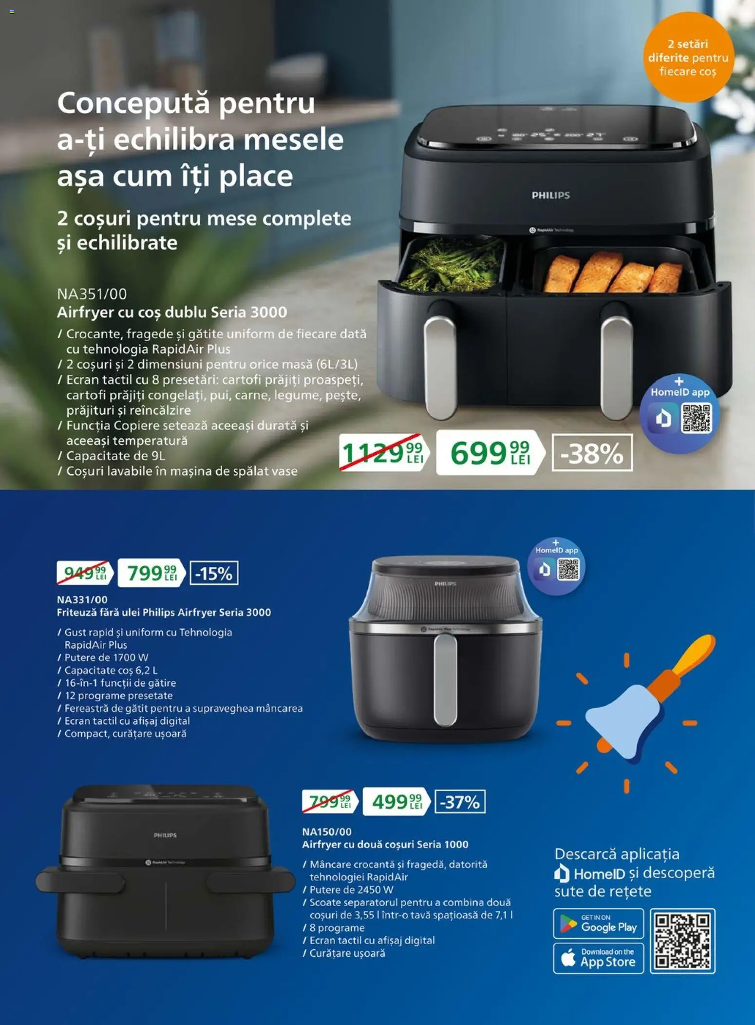 Noul catalog Carrefour – valabil de la 19.08.2026 | Pagină: 6 | Produse: Philips, Mașină De Spălat, Coș, Masă