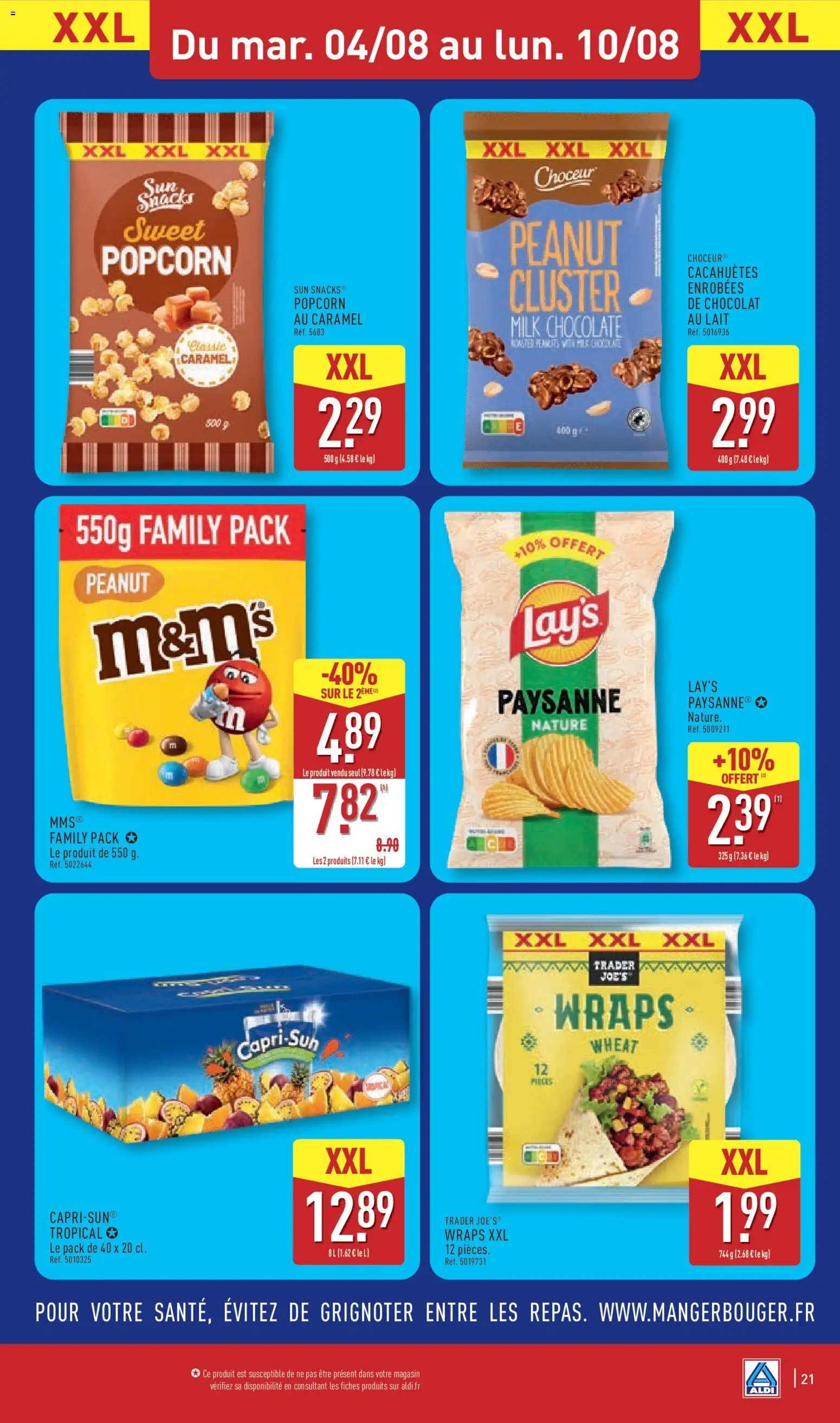 {H1} | Page: 23 | Produits: Snacks, Cacahuètes, Capri-Sun, Cacahuètes enrobées
