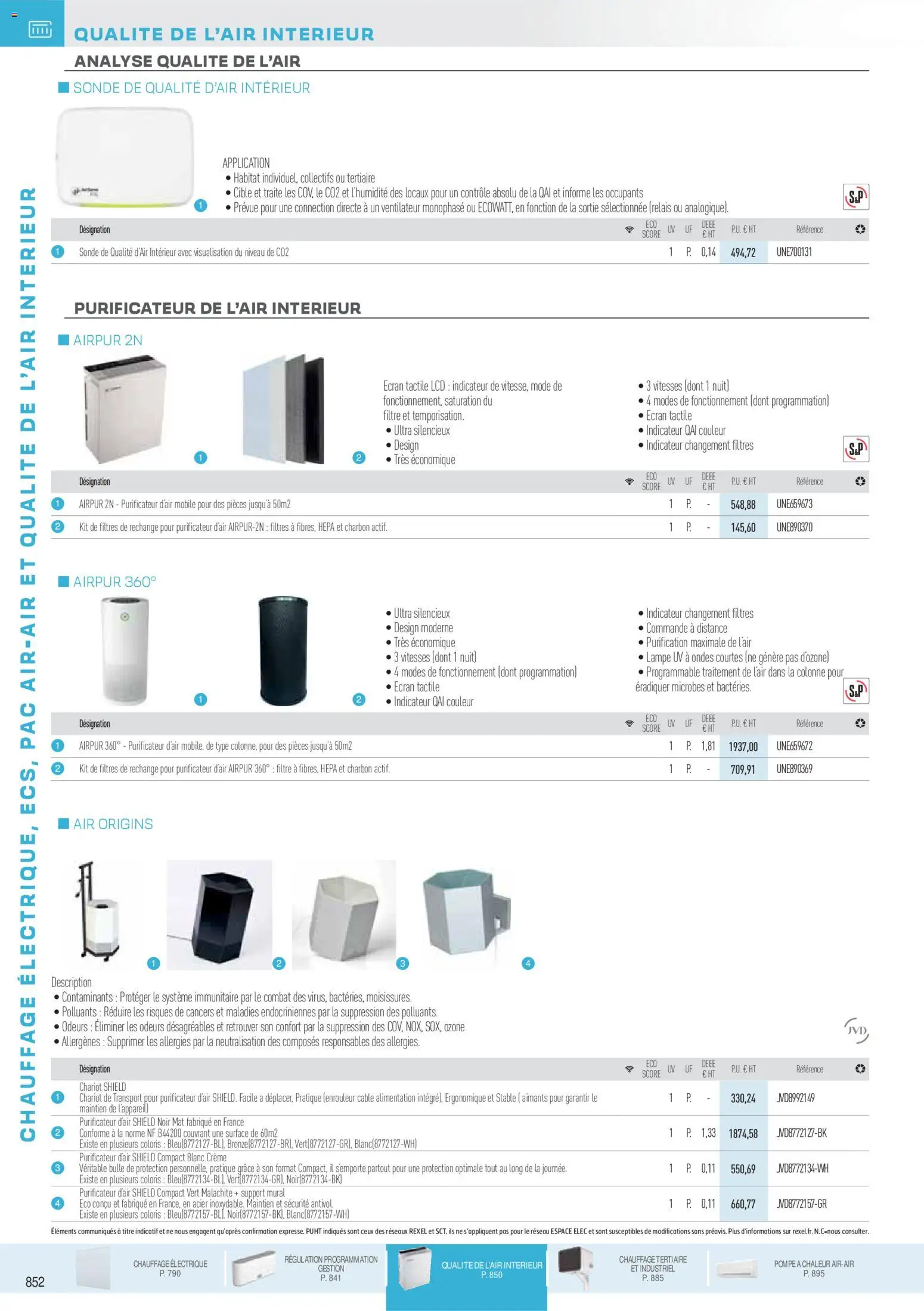 {H1} | Page: 64 | Produits: Filtre, Support mural, Purificateur d'air, Crème