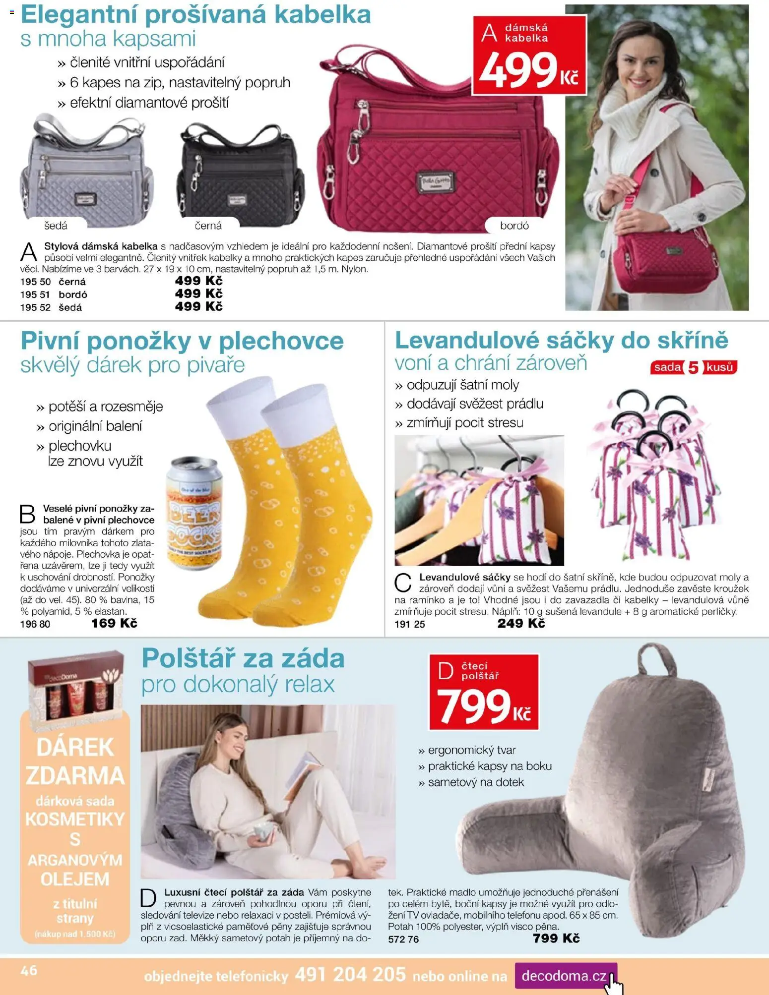 Decodoma katalog Vánoce 2026 od 04.10.2026 | Strana: 47 | Produkty: Ponožky, Madlo, Televize, Kabelky