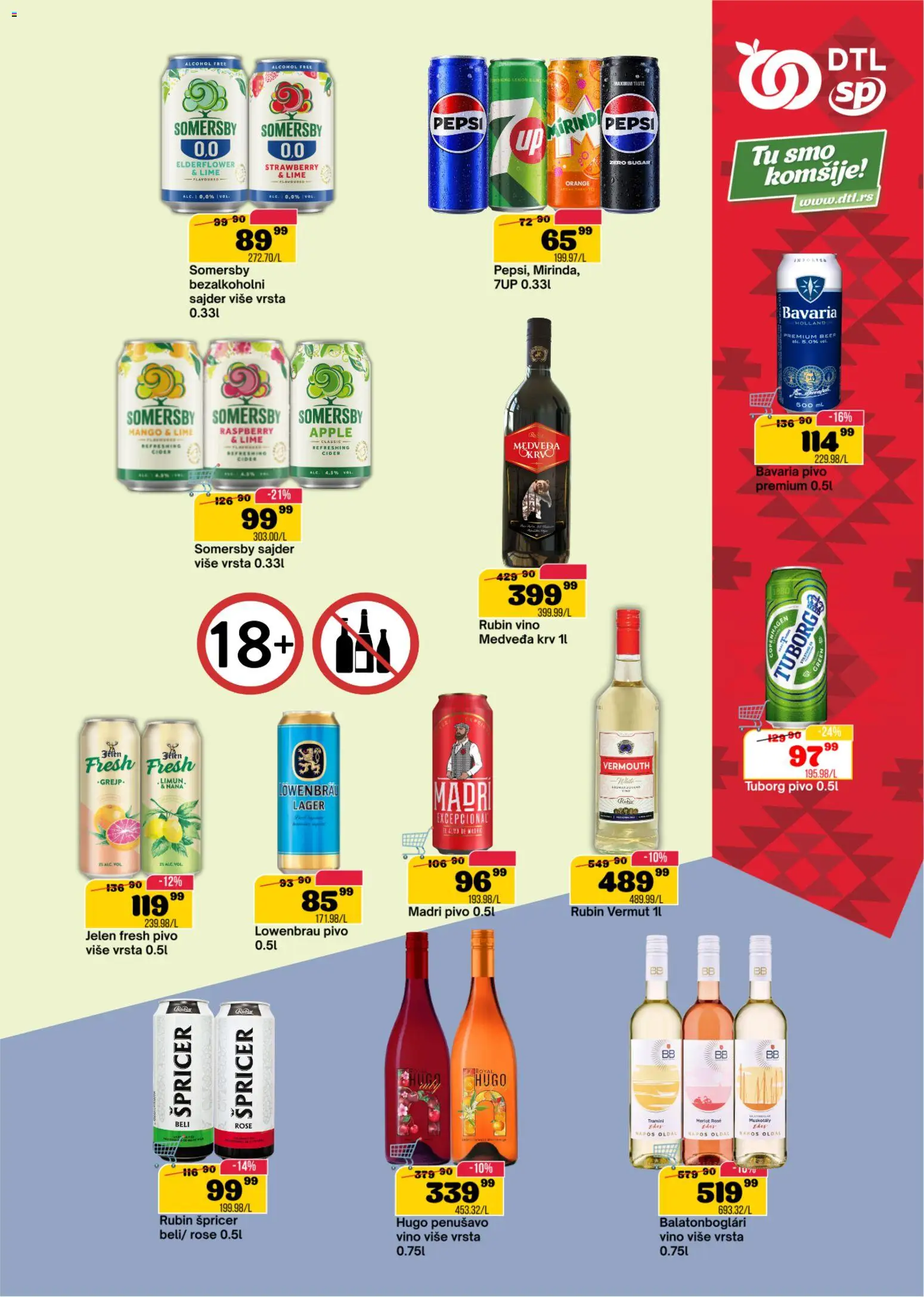 Senta Promet katalog - važi od 23.09.2026 | Strana: 13 | Proizvode: Mango, Somersby, Pivo, Pepsi