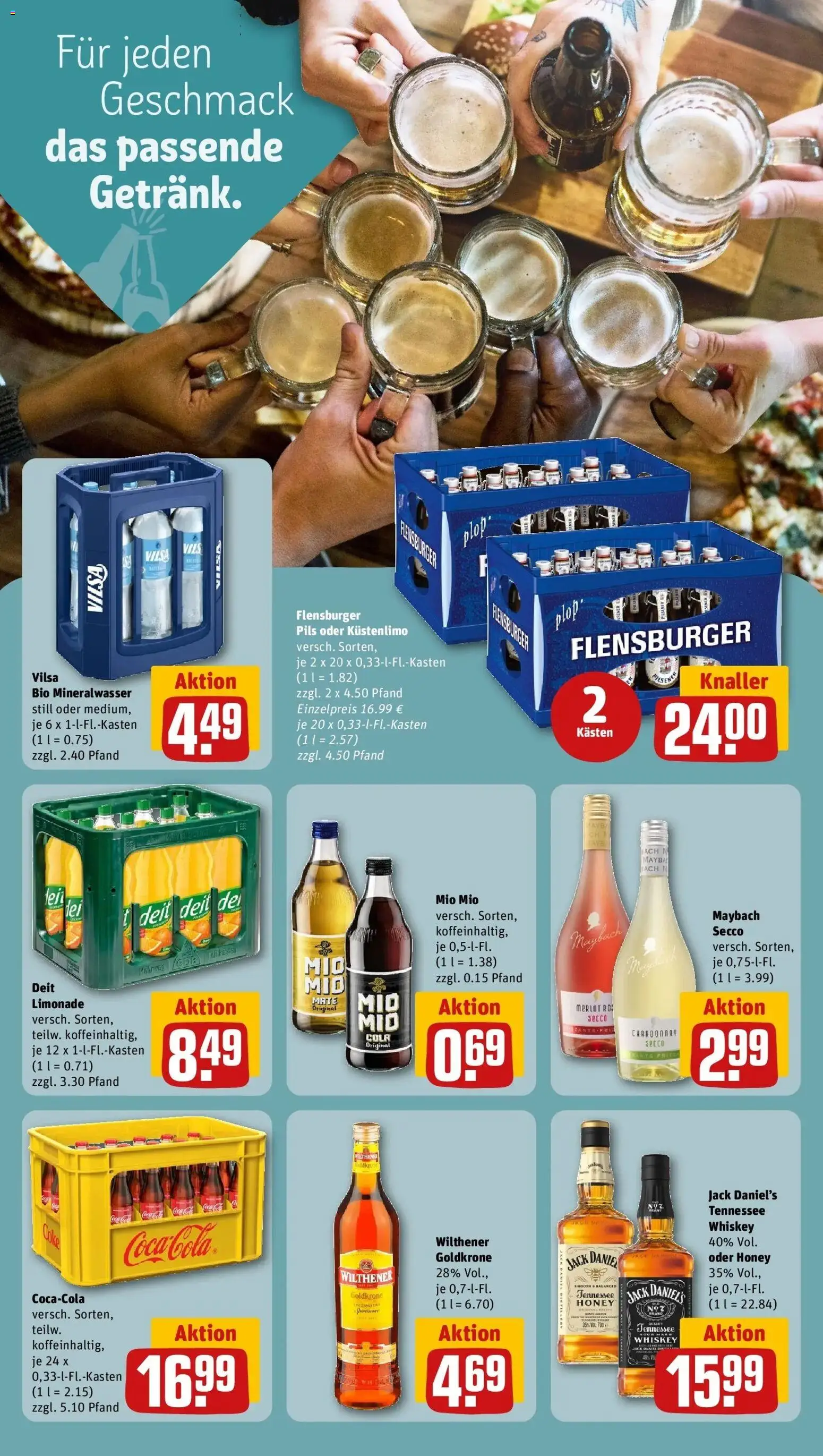 Rewe Prospekt Katlenburg-Lindau – gültig ab 08.06.2026 | Seite: 18 | Produkte: Merlot, Limonade, Flensburger, Whiskey
