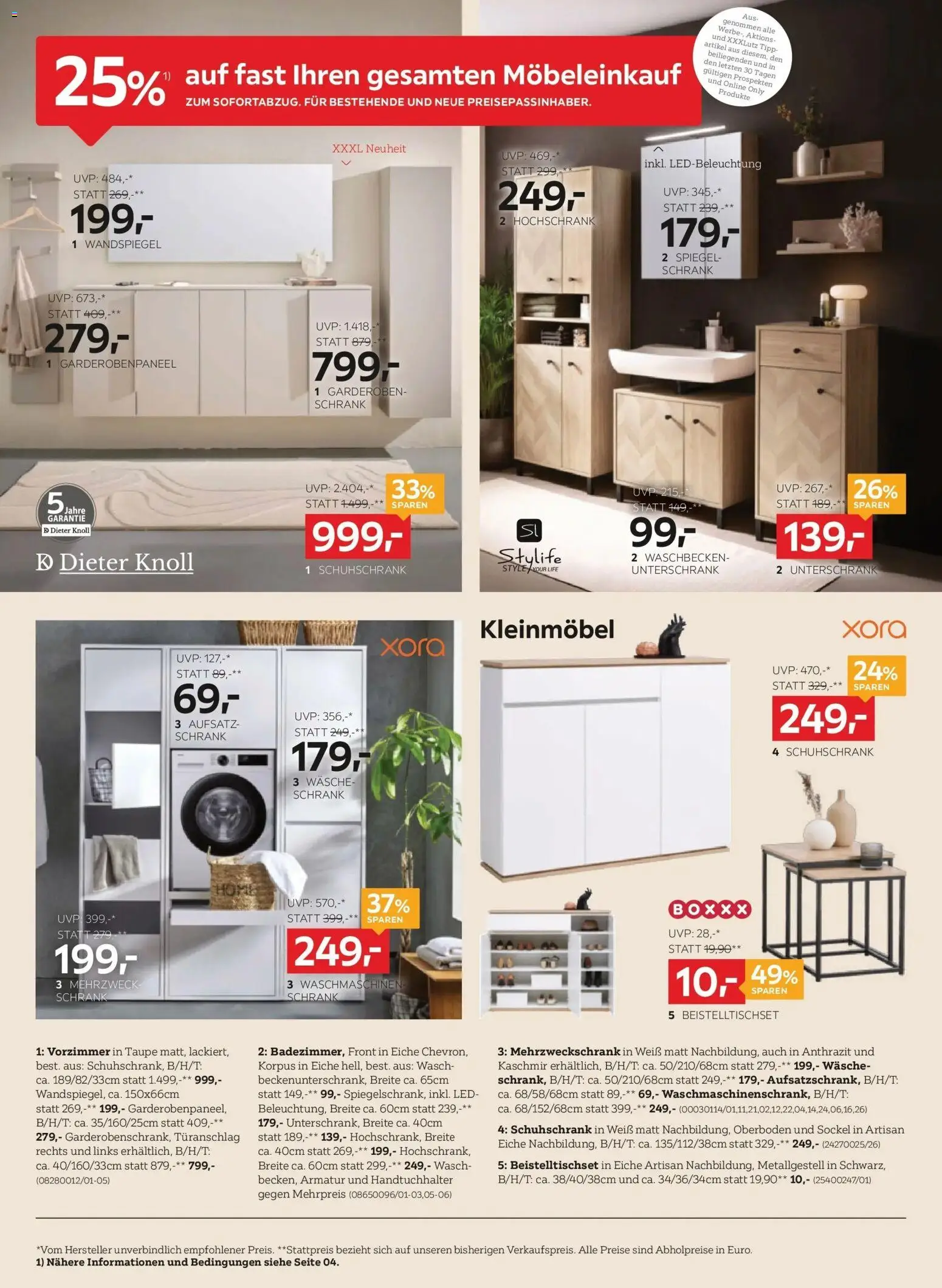 XXXLutz Hauptprospekt von 15.09.2026 - Aktuelle Angebote | Seite: 10 | Produkte: Schrank, Waschbecken, Spiegel