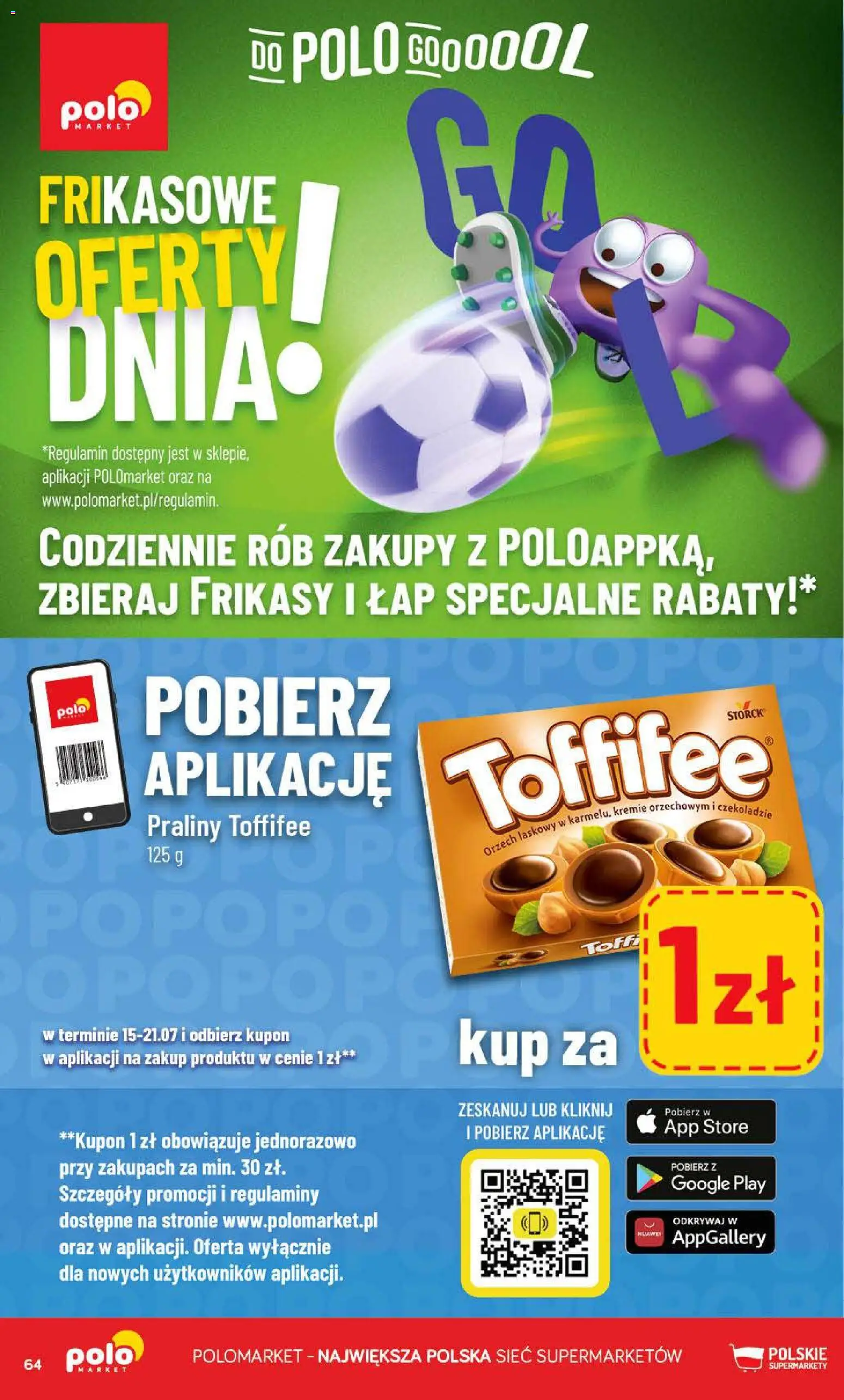 POLOmarket gazetka od 15.07.2026 | Strona: 64 | Produkty: Praliny, Toffifee