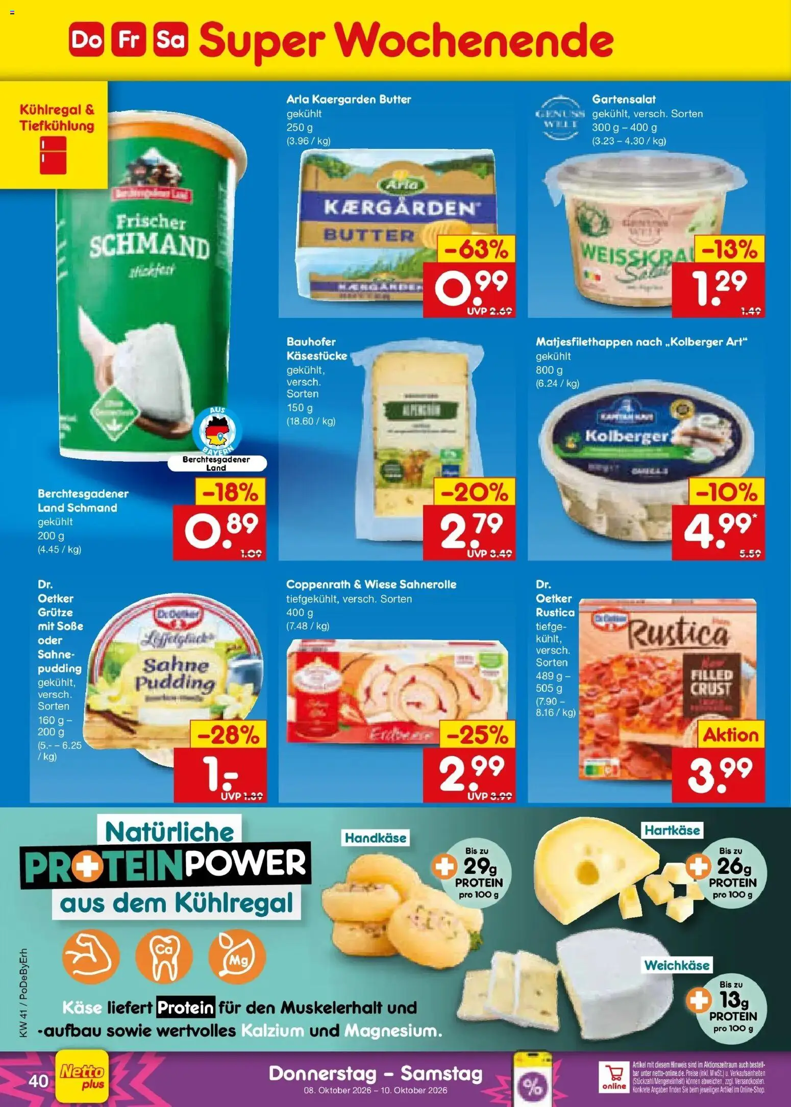 Netto Marken-Discount Prospekt München (ab 05.10.2026) » Angebote | Seite: 52 | Produkte: Butter, Käse, Pudding, Sahne