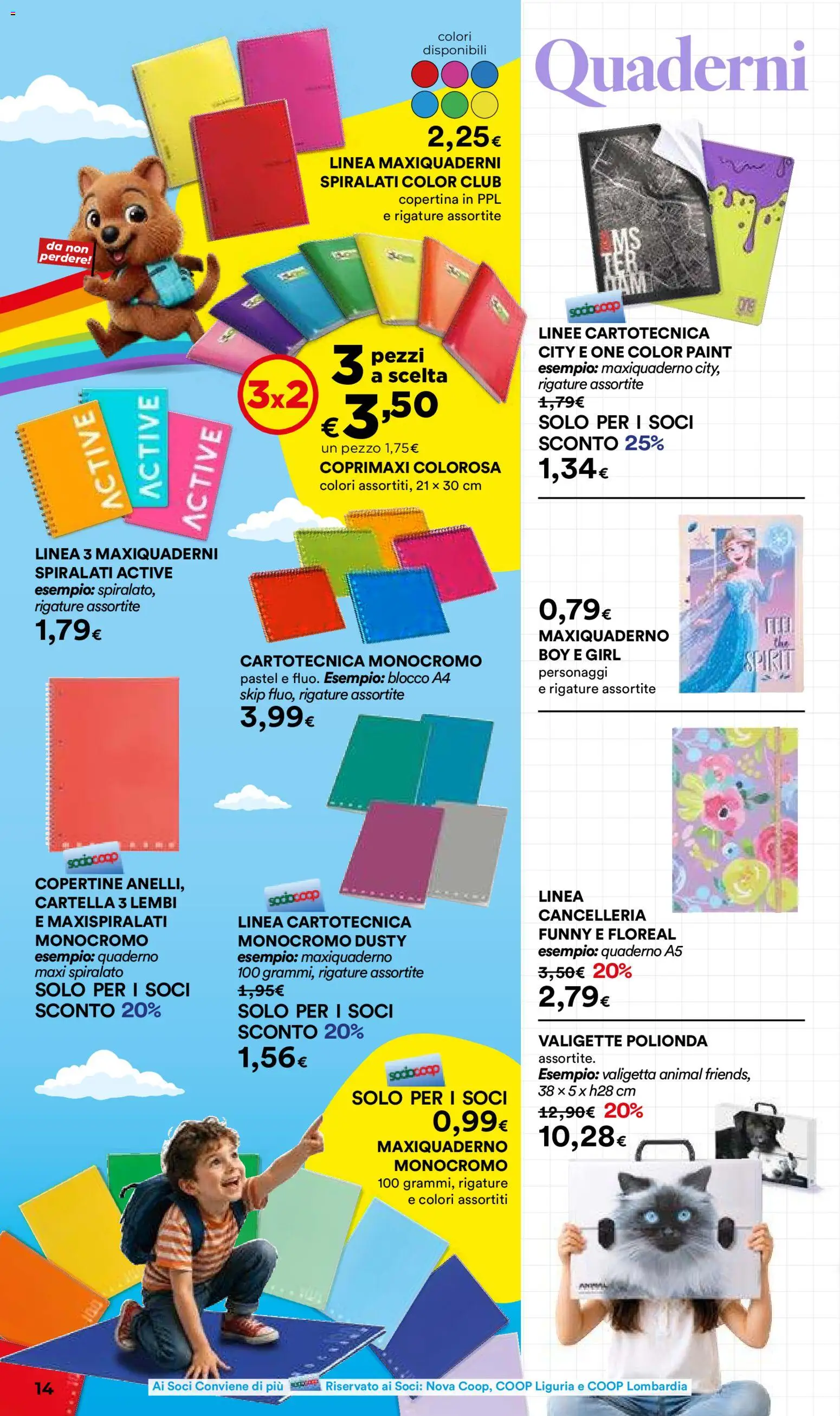 Volantino Ipercoop del 09/07/2026 | Pagina: 14 | Prodotti: Quaderno, Valigetta