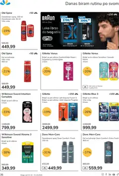 Lilly drogerie katalog - pregled Lilly drogerie kataloga - važi od 01.10.2026 | Strana: 36 | Proizvode: Gillette, Brijač, Gel za tuširanje, Dezodorans