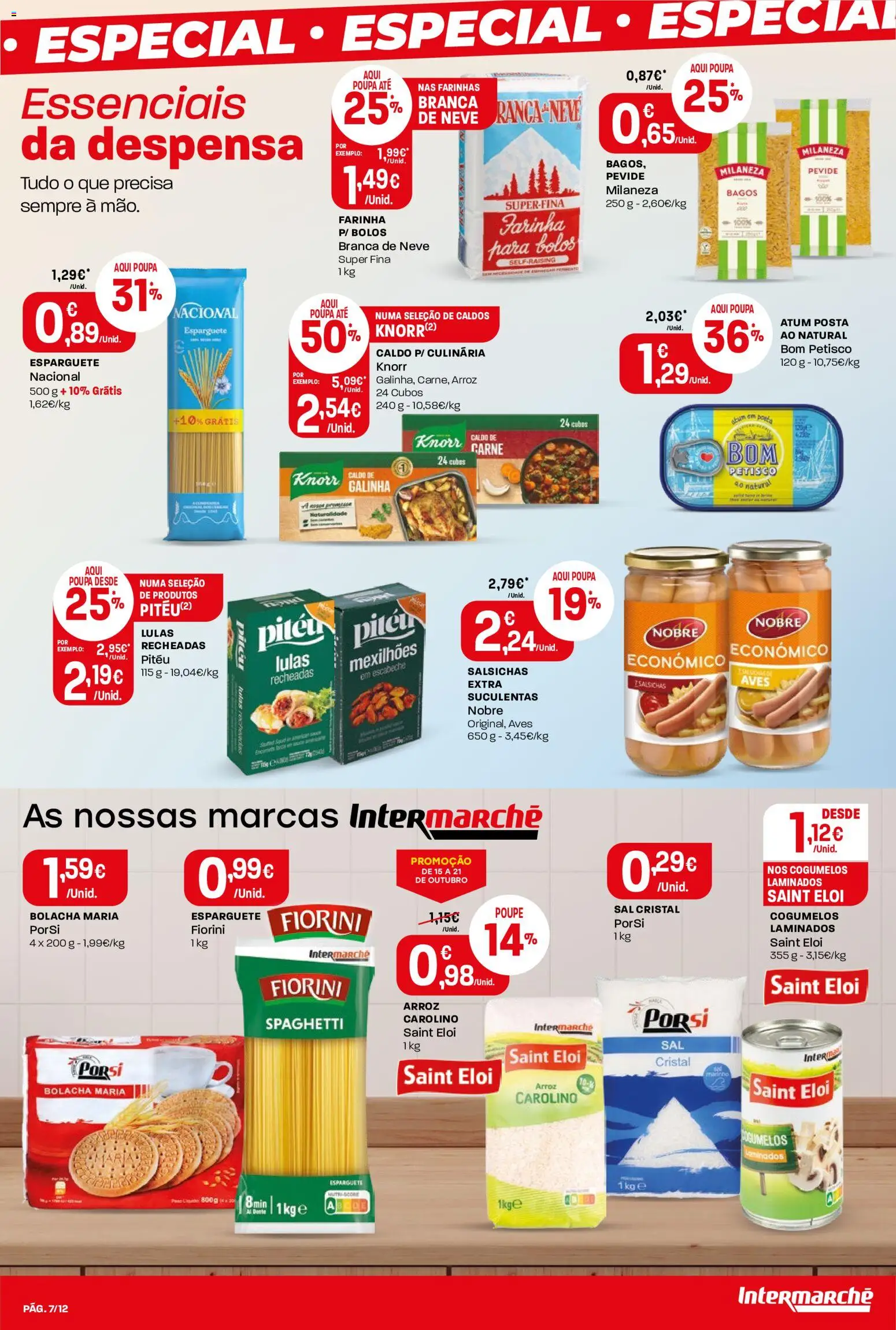 Intermarché folheto Mini │ válido de 15/10/2026 | Página: 7 | Produtos: Atum, Esparguete, Arroz, Mexilhões