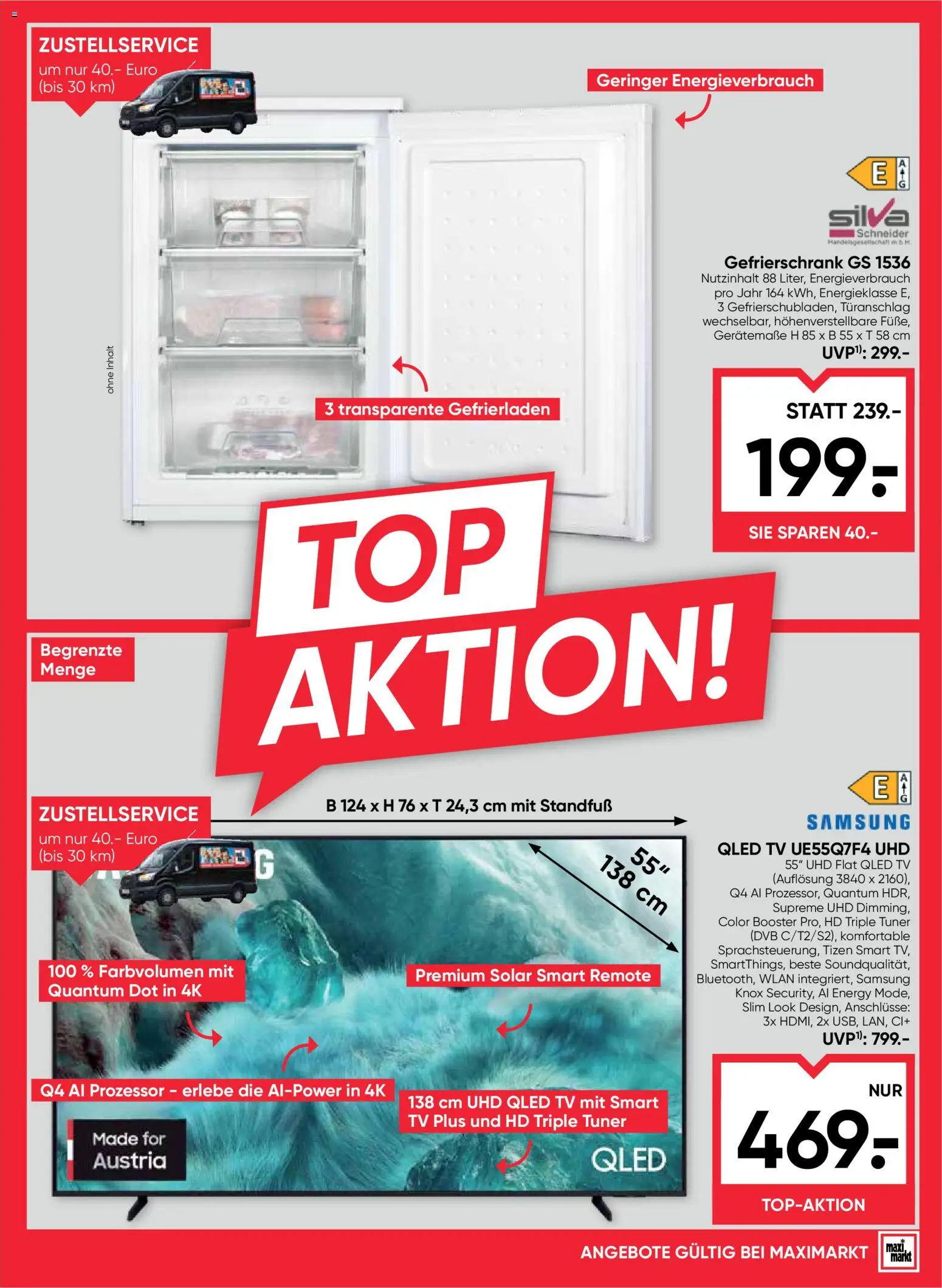 Maximarkt Flugblatt gültig ab 10.09.2026 | Seite: 23 | Produkte: TV, Gefrierschrank, Samsung