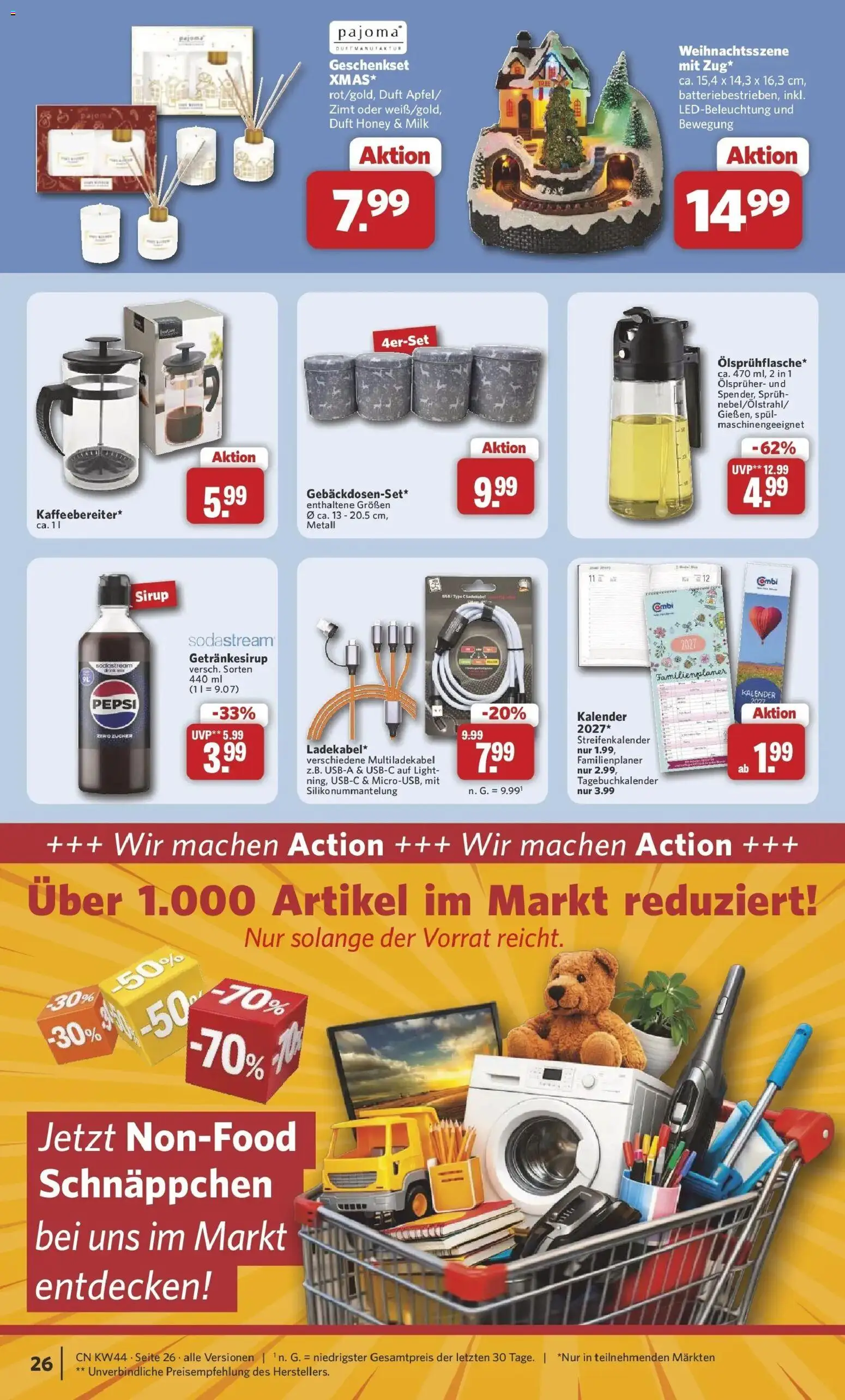Combi Prospekt Celle (ab 26.10.2026) zum Blättern | Seite: 28 | Produkte: Duft, Sirup, Pepsi, Sodastream