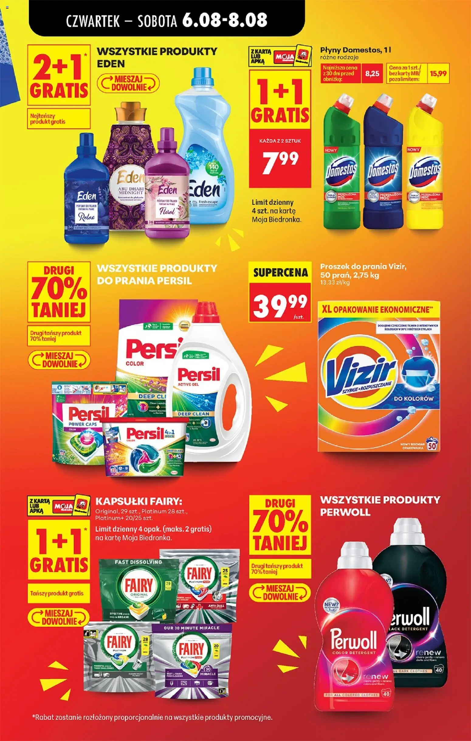 Biedronka gazetka od czwartku od 06.08.2026 | Strona: 17 | Produkty: Persil, Fairy platinum, Perfumy, Fairy
