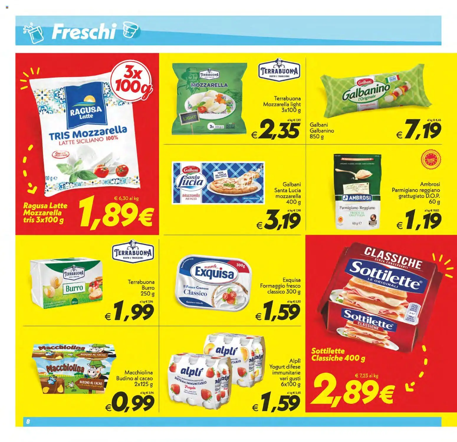 Volantino SuperConveniente del 13/10/2026 | Pagina: 8 | Prodotti: Yogurt, Mozzarella, Latte, Cacao