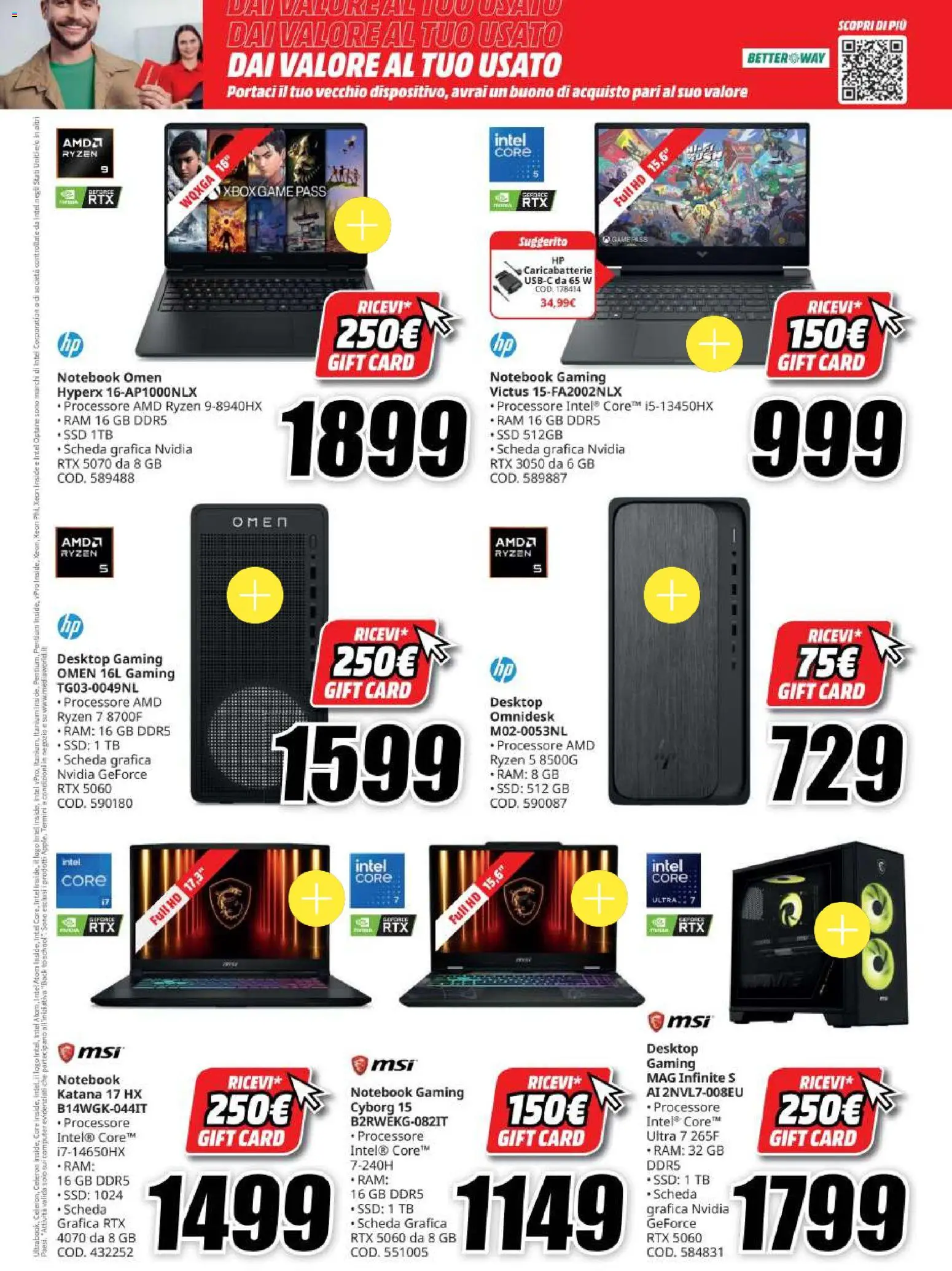 Volantino Media World del 20/08/2026 | Pagina: 7 | Prodotti: Notebook, Computer, Xbox, Caricabatterie
