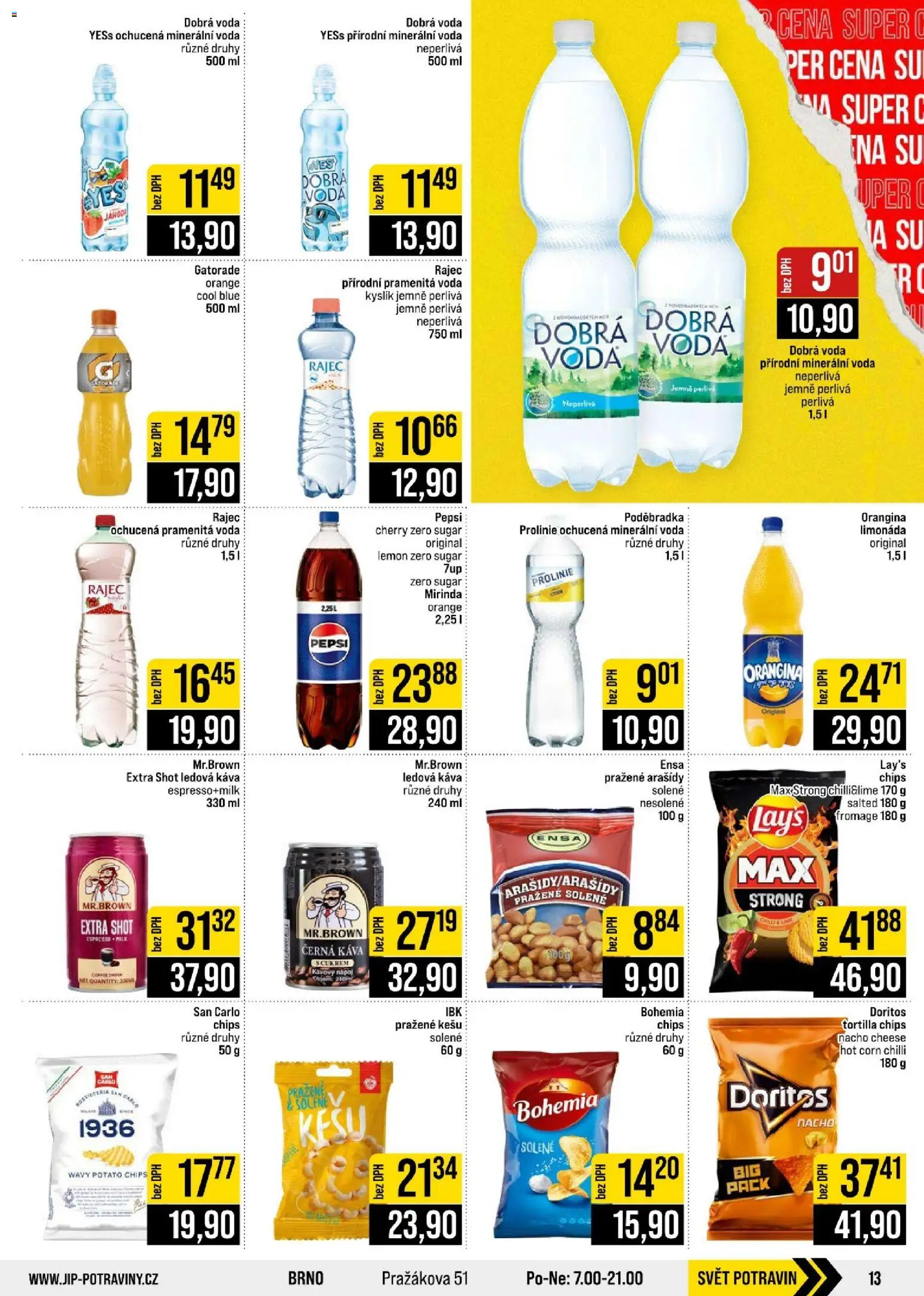 Jip leták - Cash & Carry od 07.10.2026 | Strana: 13 | Produkty: Káva, Arašídy, Minerální voda, Prolinie