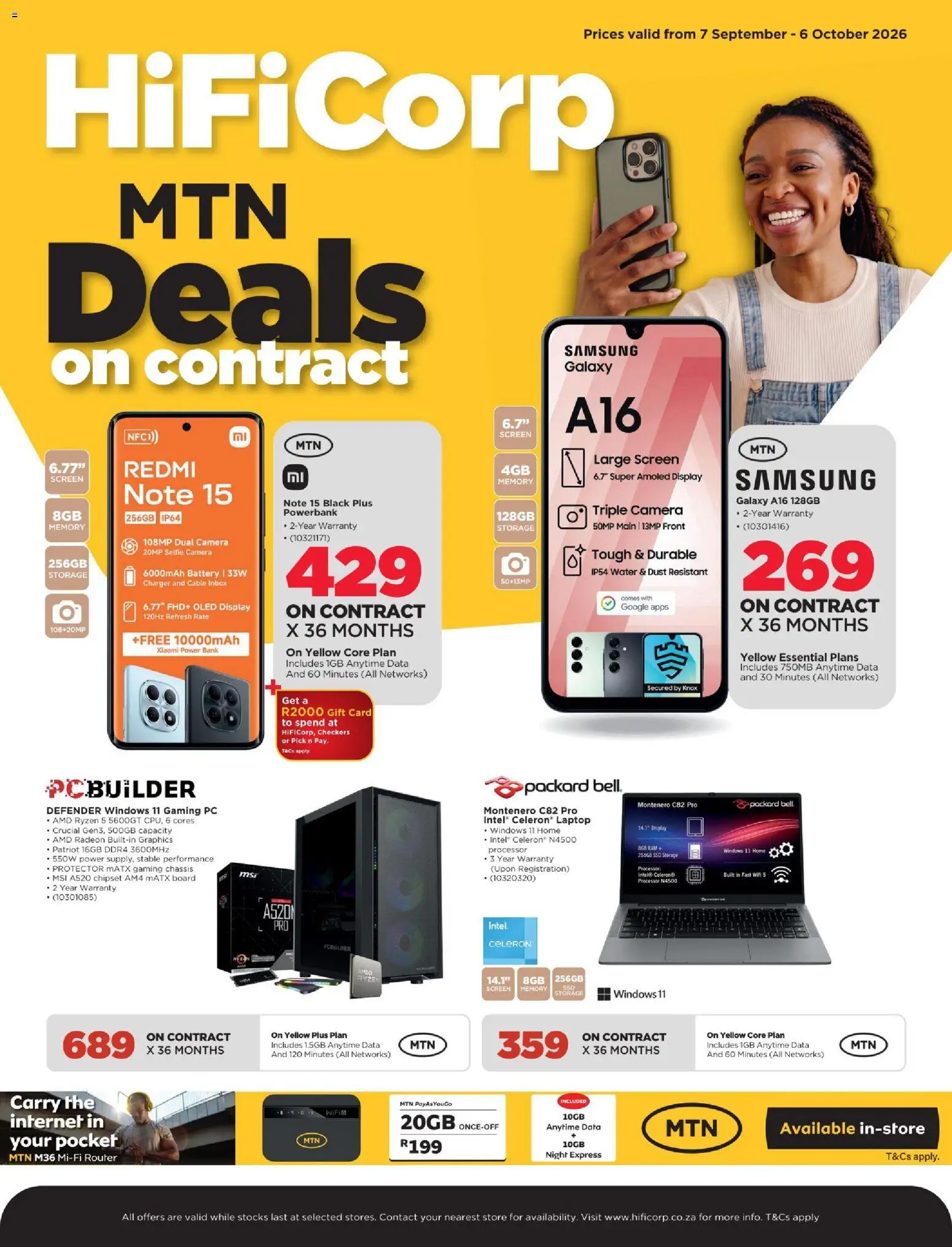 New HiFi Corp catalogue – valid from 07/09/2026 | Page: 1 | Products: Data, Router, Camera, Laptop