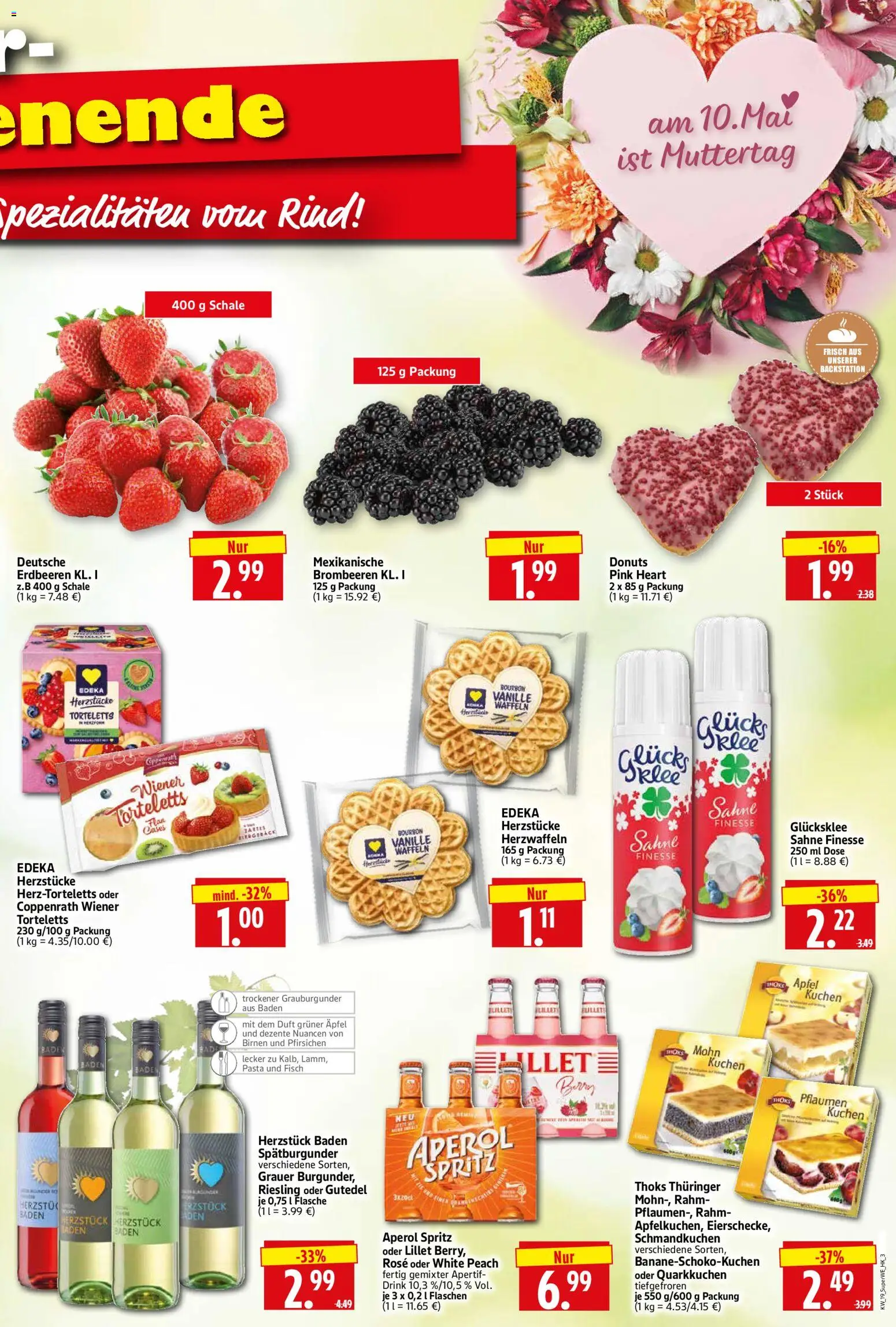 HERKULES Sonderbeilage – gültig ab 07.05.2026 | Seite: 3 | Produkte: Waffeln, Lillet, Aperol, Erdbeeren