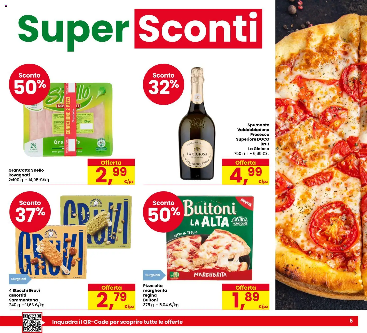Volantino Despar del 24/09/2026 | Pagina: 5 | Prodotti: Teglia, Pizza, Prosecco, Latte