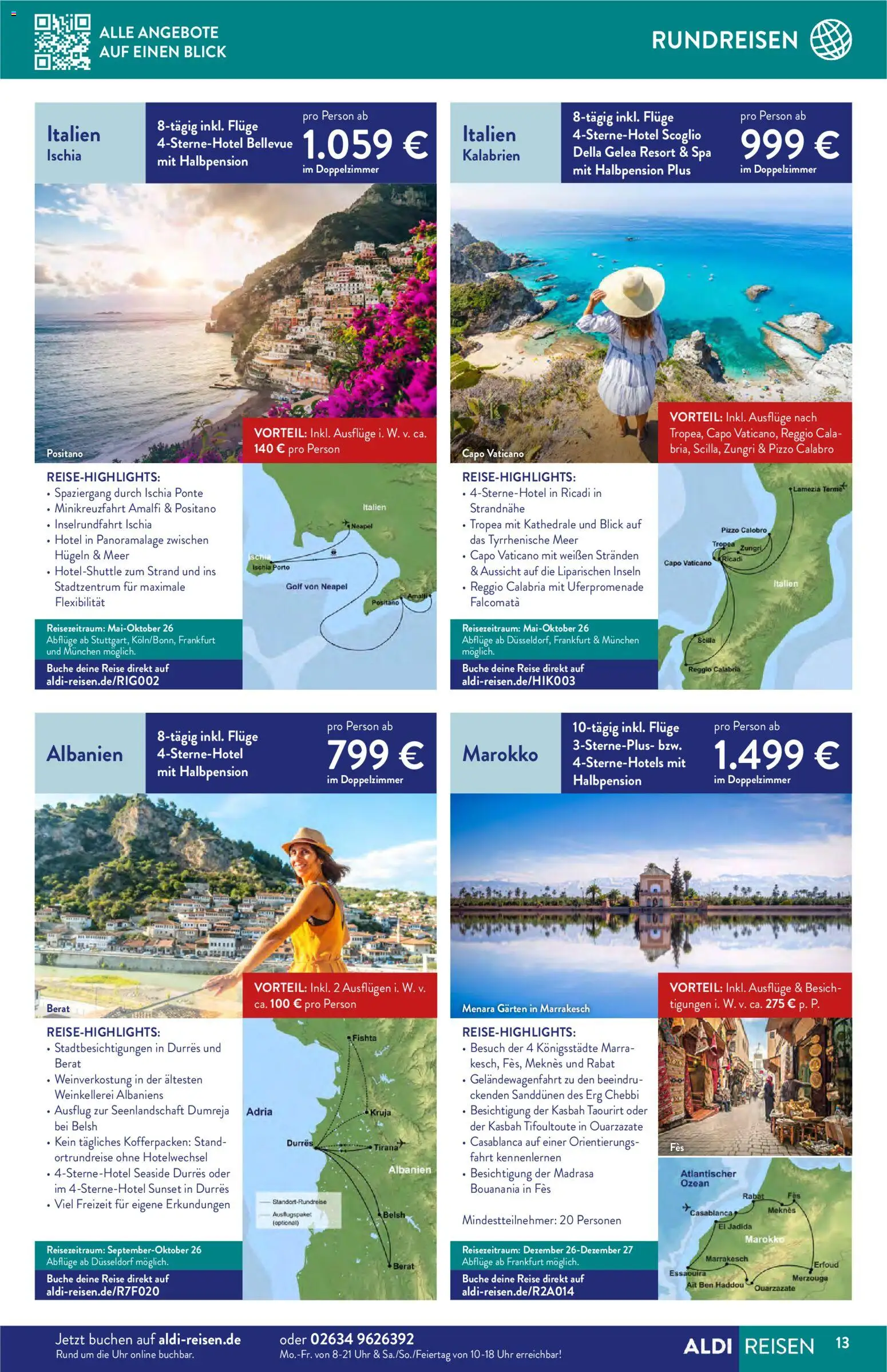 Aldi Reisen Reisemagazin – gültig ab 01.05.2026 | Seite: 13