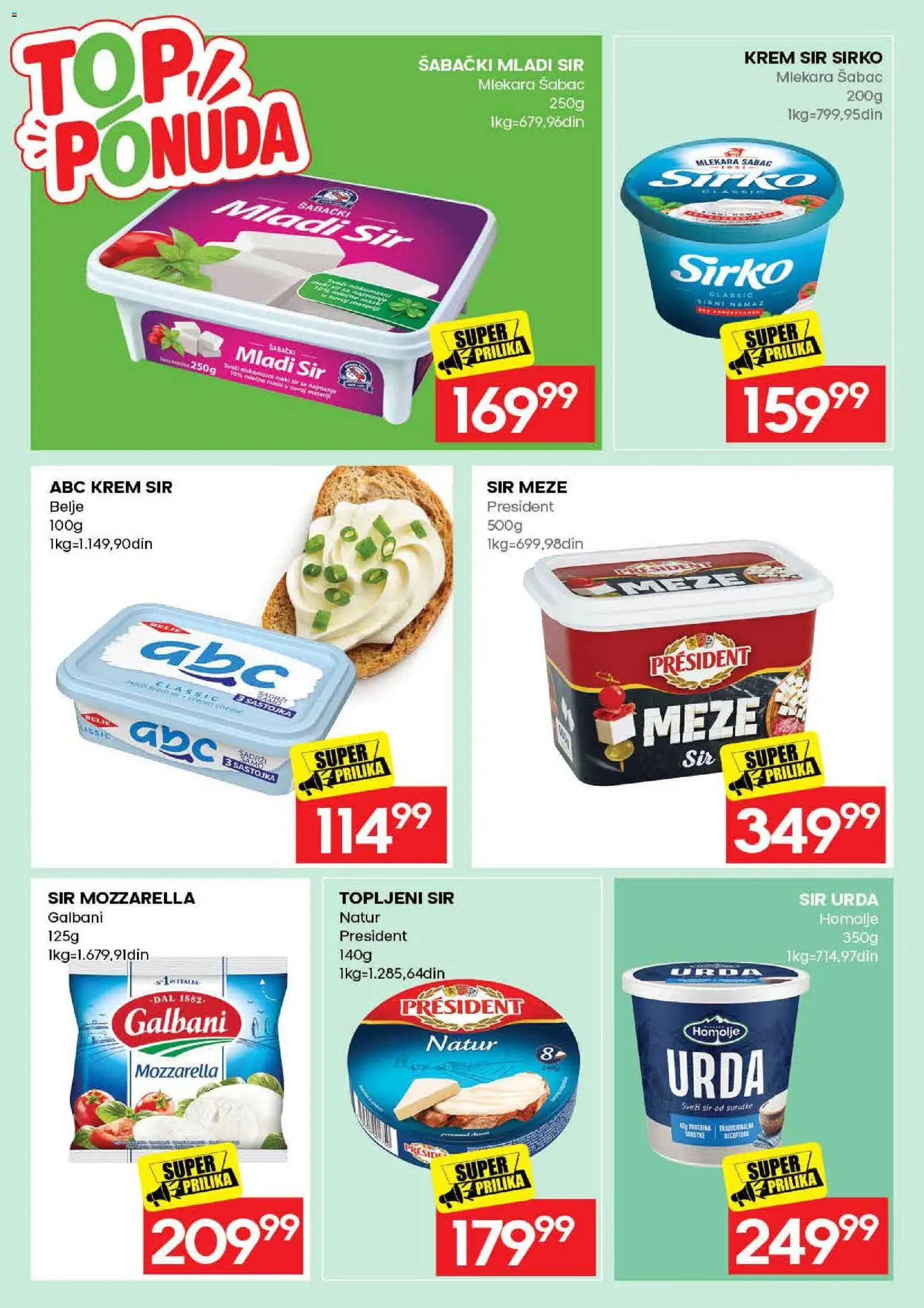Mercator katalog - važi od 14.09.2026 | Strana: 17 | Proizvode: Mladi sir, Namaz, Mozzarella, Krem