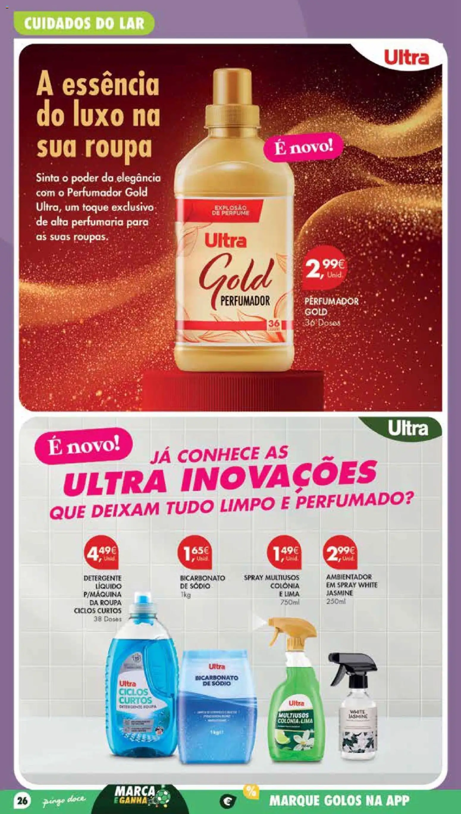 Pingo Doce Poupe Esta Semana Madeira │ válido de 07/07/2026 | Página: 26 | Produtos: Bicarbonato de sódio, Perfume, Detergente, Bicarbonato