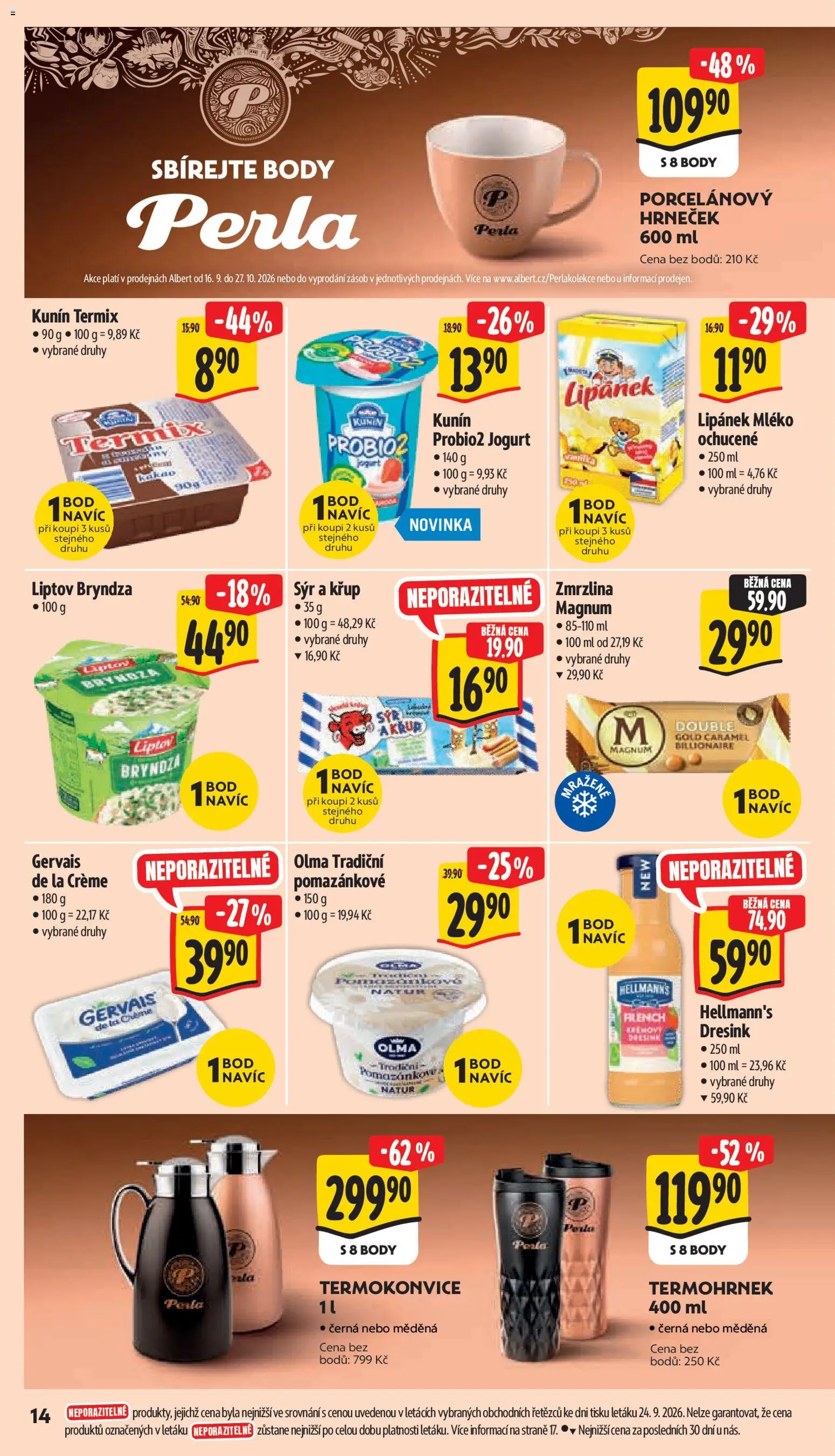 Albert leták - Supermarket od 30.09.2026 | Strana: 24 | Produkty: Dressing, Sýr, Hellmann's, Bryndza