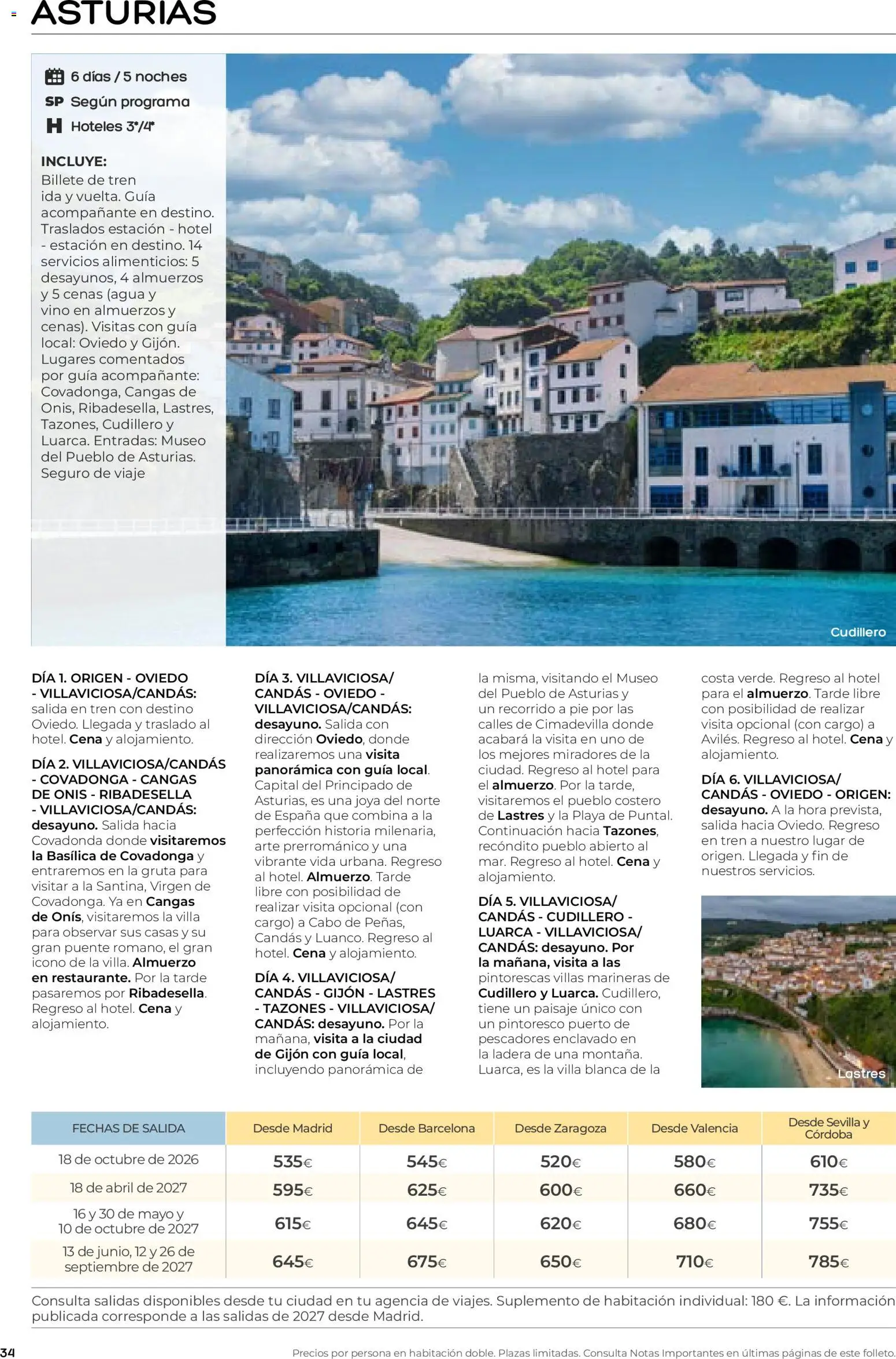 Viajes El Corte Inglés folleto Destinos Otoño y Primavera │ válido desde el 01/07/2026 | Página: 34 | Productos: Vino, Agua