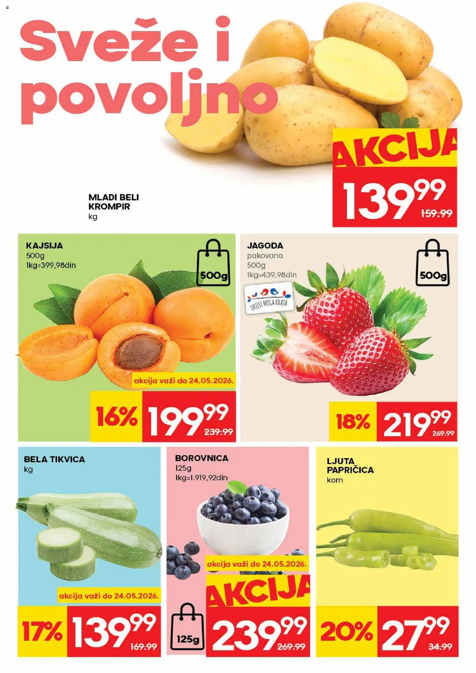 Roda katalog - važi od 21.05.2026 | Strana: 2 | Proizvode: Jagoda, Krompir, Tikvica, Beli krompir