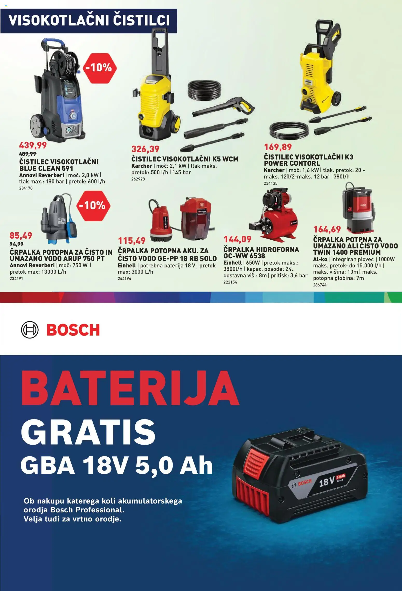 Novi Inpos katalog ponudbe – veljaven od 04.06.2026 | Stran: 11 | Izdelki: Baterija, Črpalka