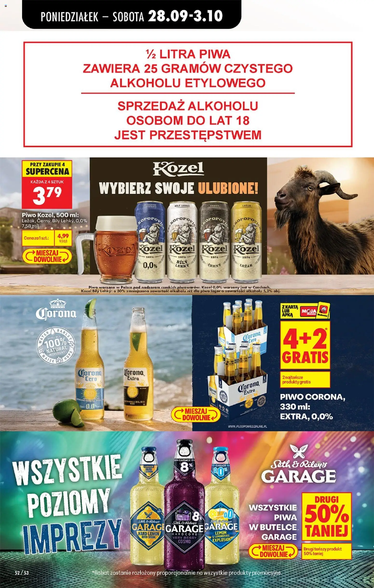 Biedronka Polsko leták - Codziennie niskie ceny od 28.09.2026 | Strana: 88 | Produkty: Kozel