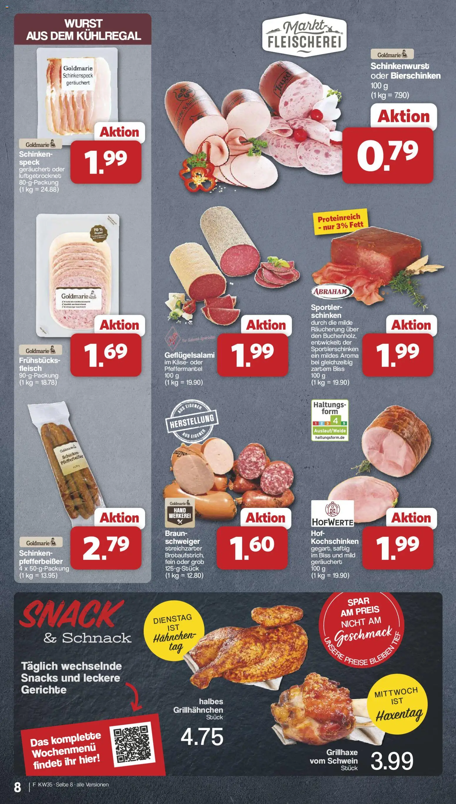 Famila Nordwest Prospekt – gültig ab 23.08.2026 | Seite: 8 | Produkte: Käse, Wurst, Gerichte, Schinken
