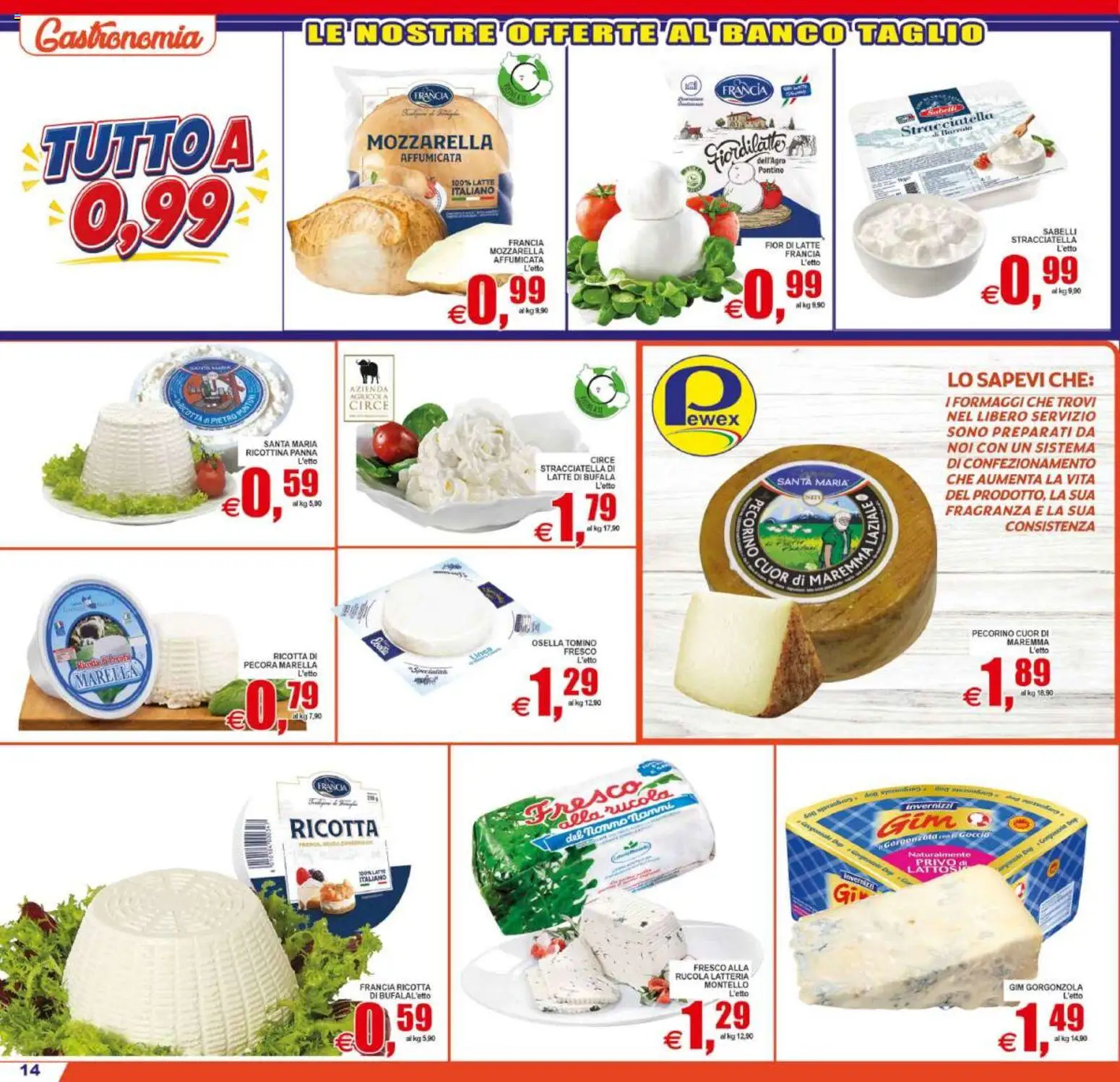 Volantino Pewex del 31/07/2026 | Pagina: 14 | Prodotti: Panna, Mozzarella, Stracciatella, Tomino