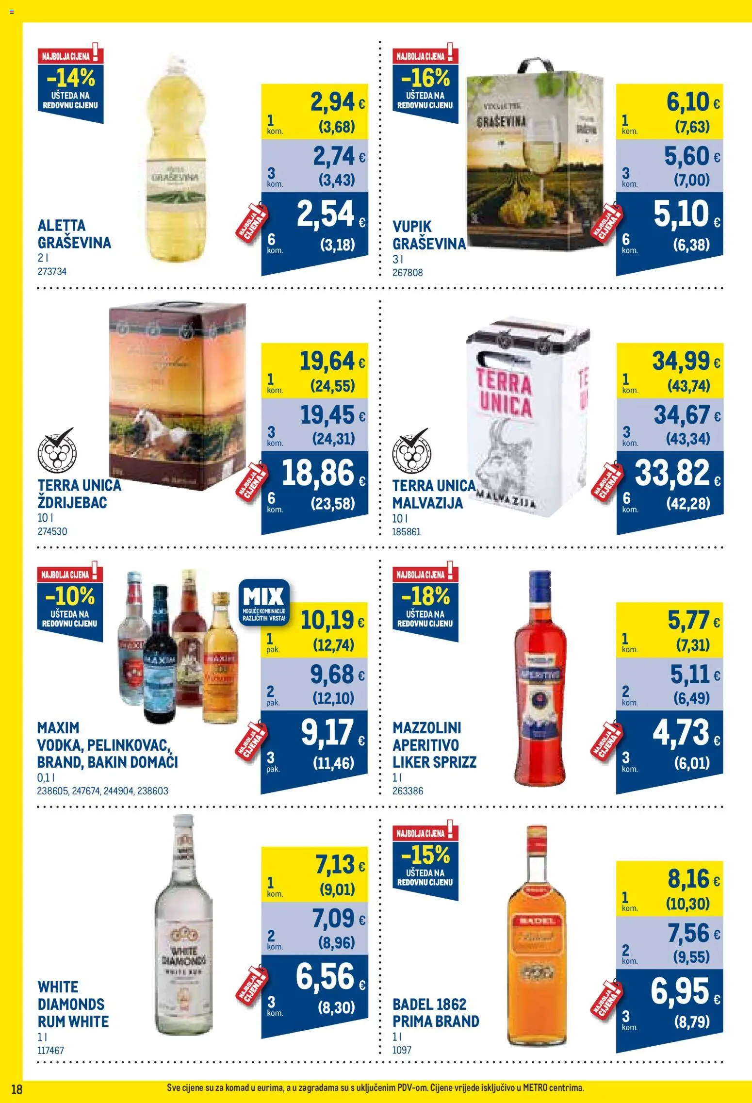 Metro katalog | vrijedi od 01.09.2026 | Stranica: 18 | Proizvodi: Liker, Rum, Badel