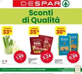 Anteprima del volantino Despar volantino Fogliano Redipuglia valido a partire dal 29/10/2026