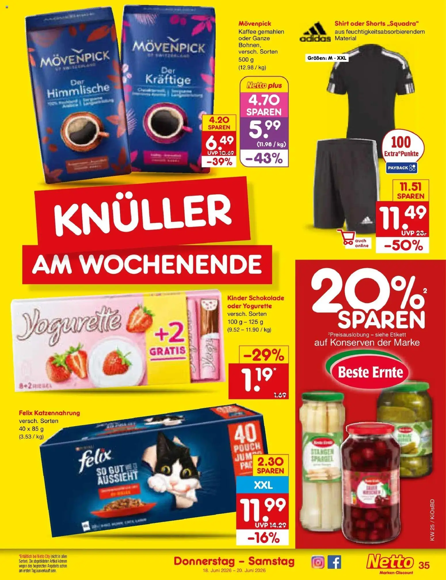 Netto Marken-Discount Prospekt Mistelbach – gültig ab 15.06.2026 | Seite: 47 | Produkte: Shirt, Yogurette, Kaffee, Schokolade