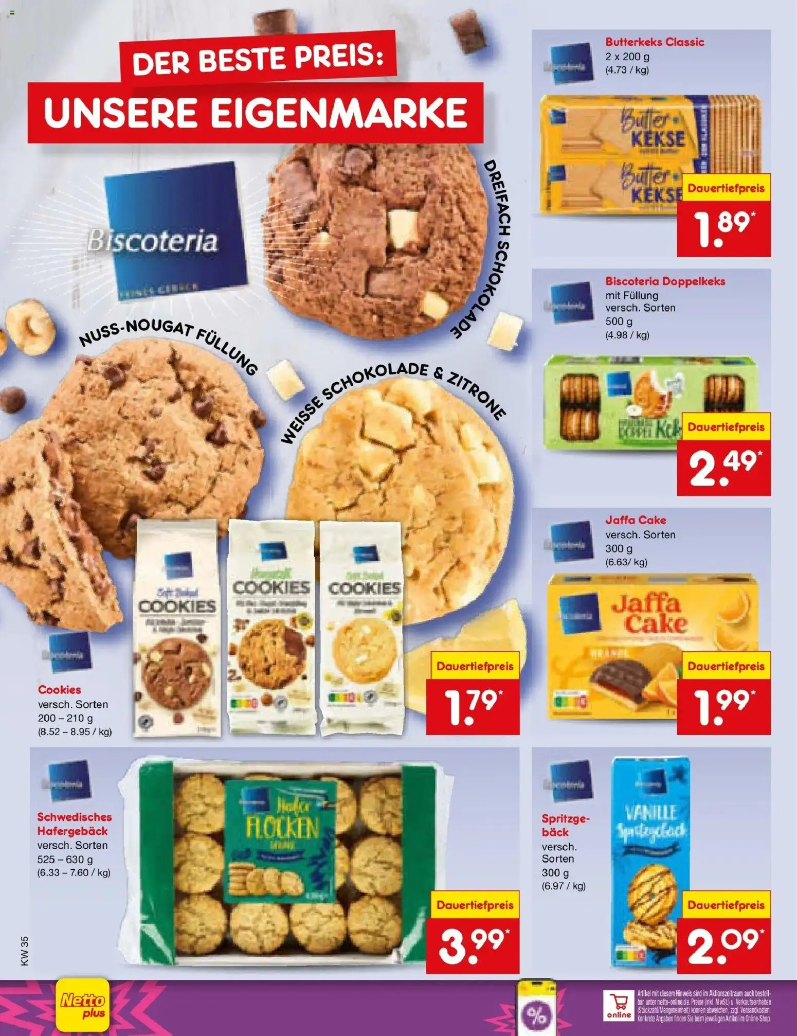 Netto Marken-Discount Prospekt Koblenz (ab 24.08.2026) » Angebote | Seite: 32 | Produkte: Schokolade, Vanille, Kekse, Flocken