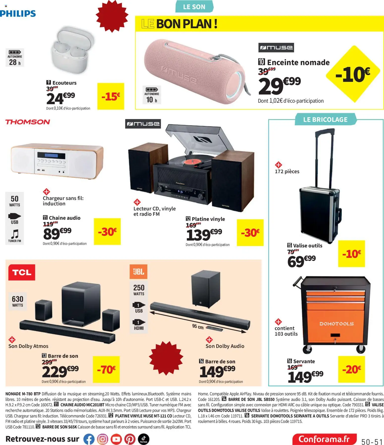 {H1} | Page: 51 | Produits: Radio, Câble, Outils, Servante D'Atelier