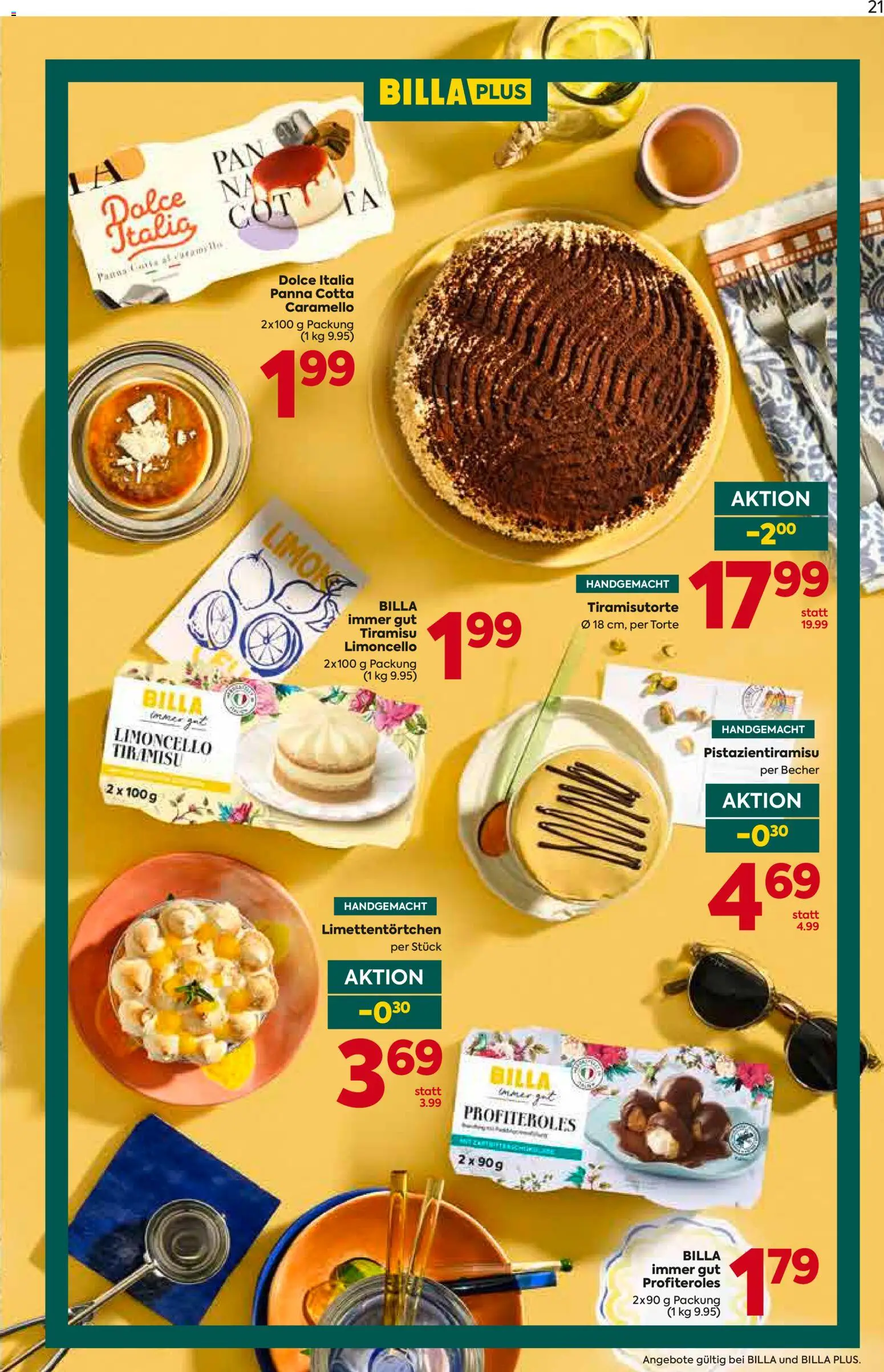 Billa AT akciós ujság - amely érvényes a következő dátumtól: 07.05.2026 | Oldal: 22 | Termékek: Tiramisu, Profiteroles, Panna cotta